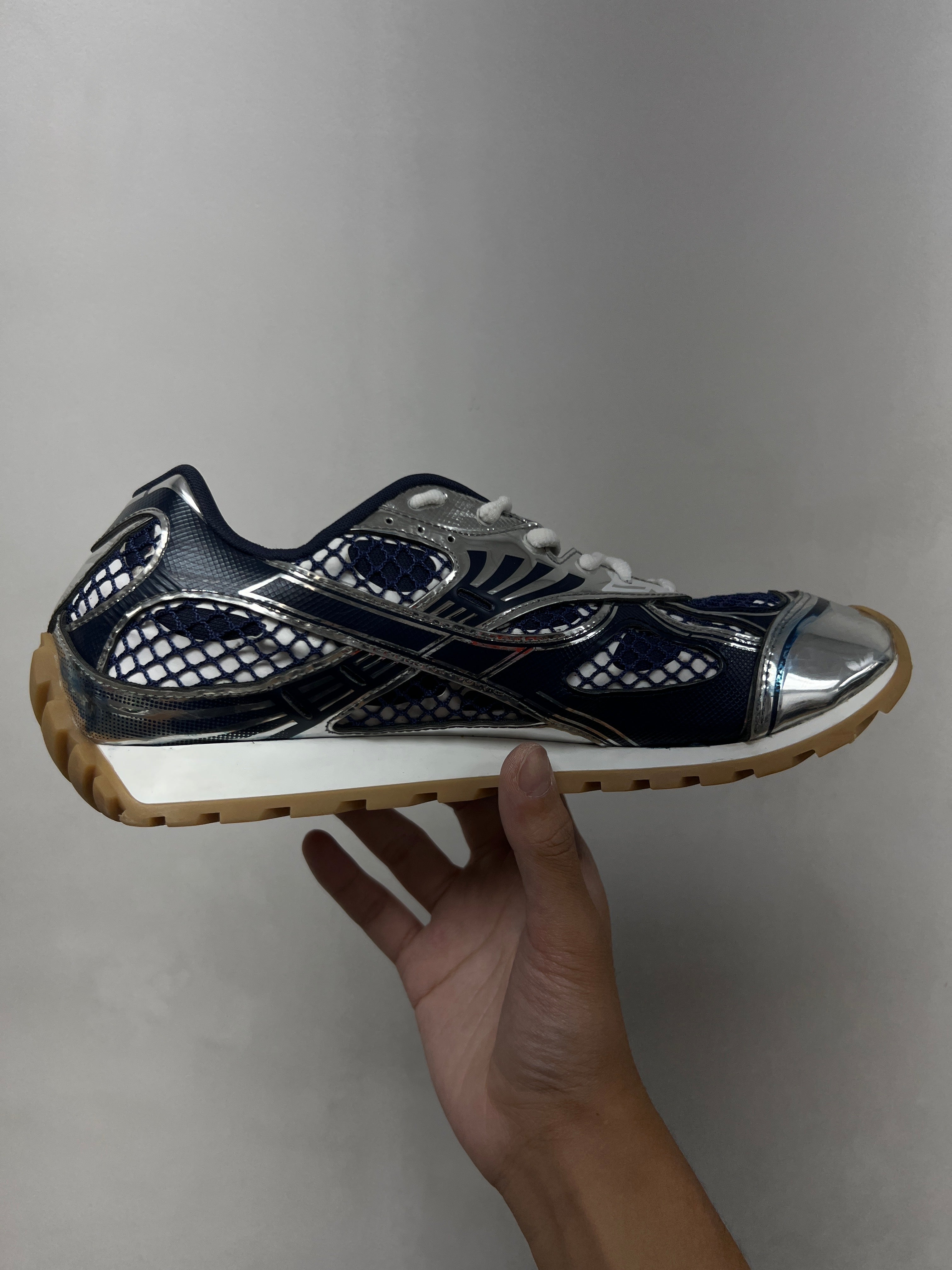 Bottega Veneta Navy Orbit Sneakers