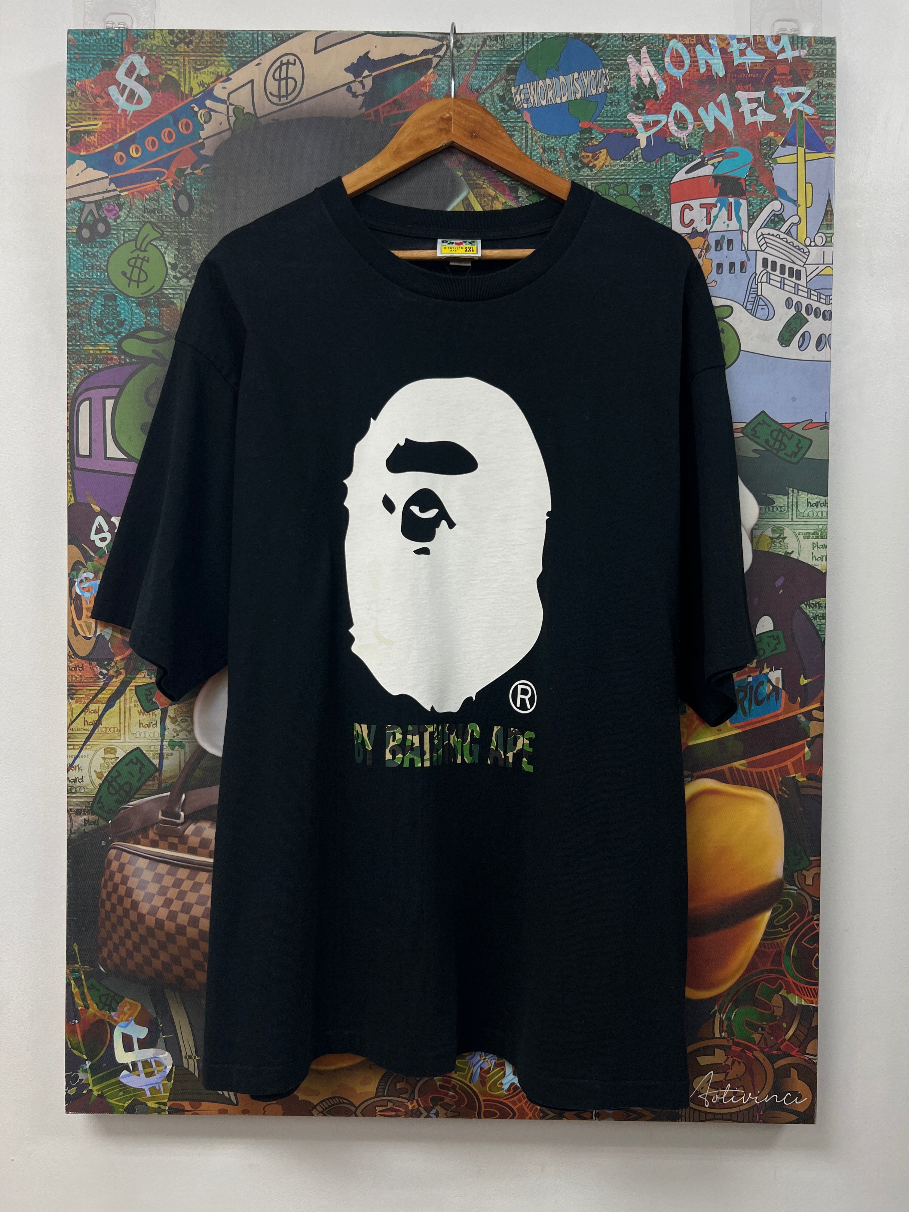 Bape Black White Large Head Tee