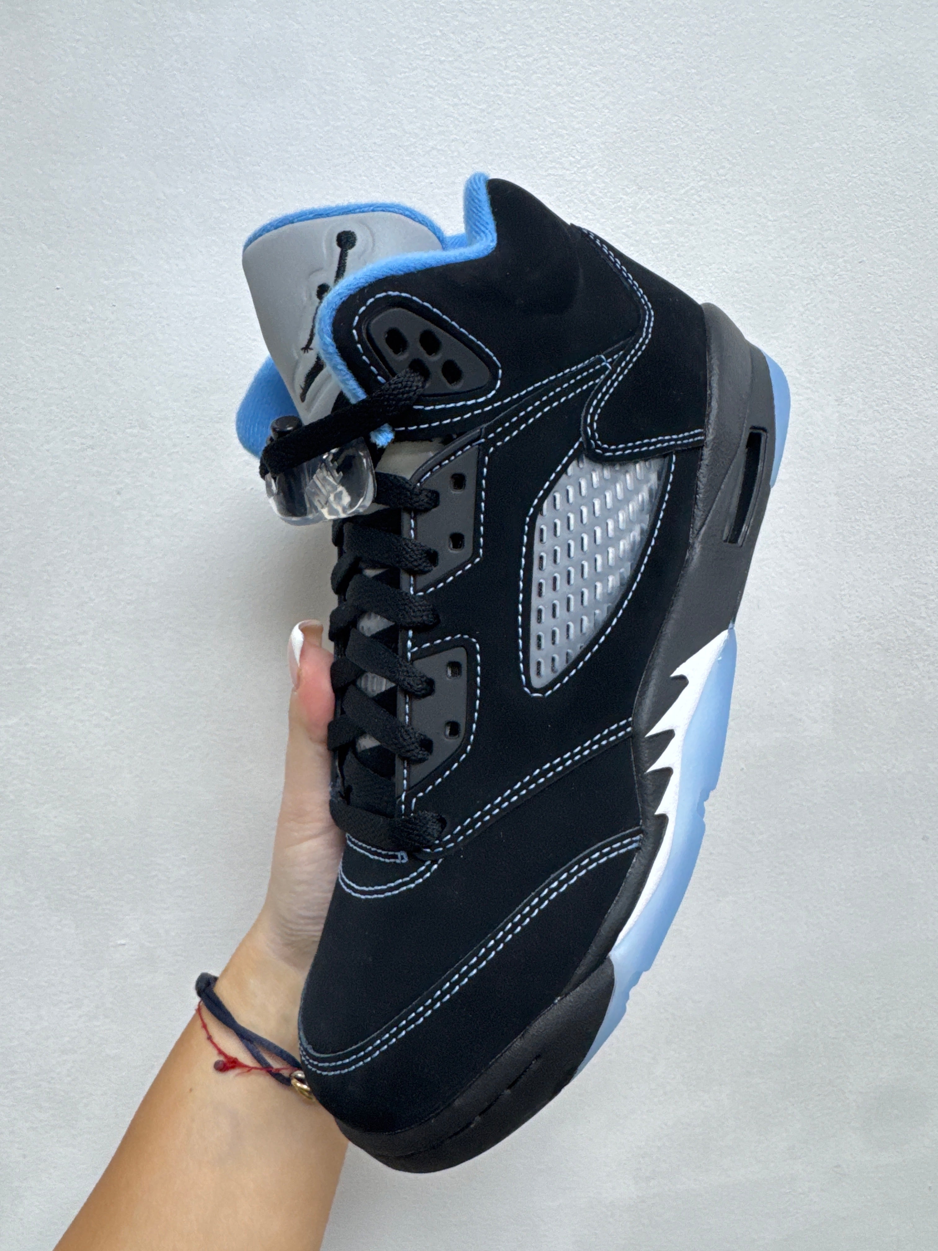 Jordan 5 Black University Blue Sneakers
