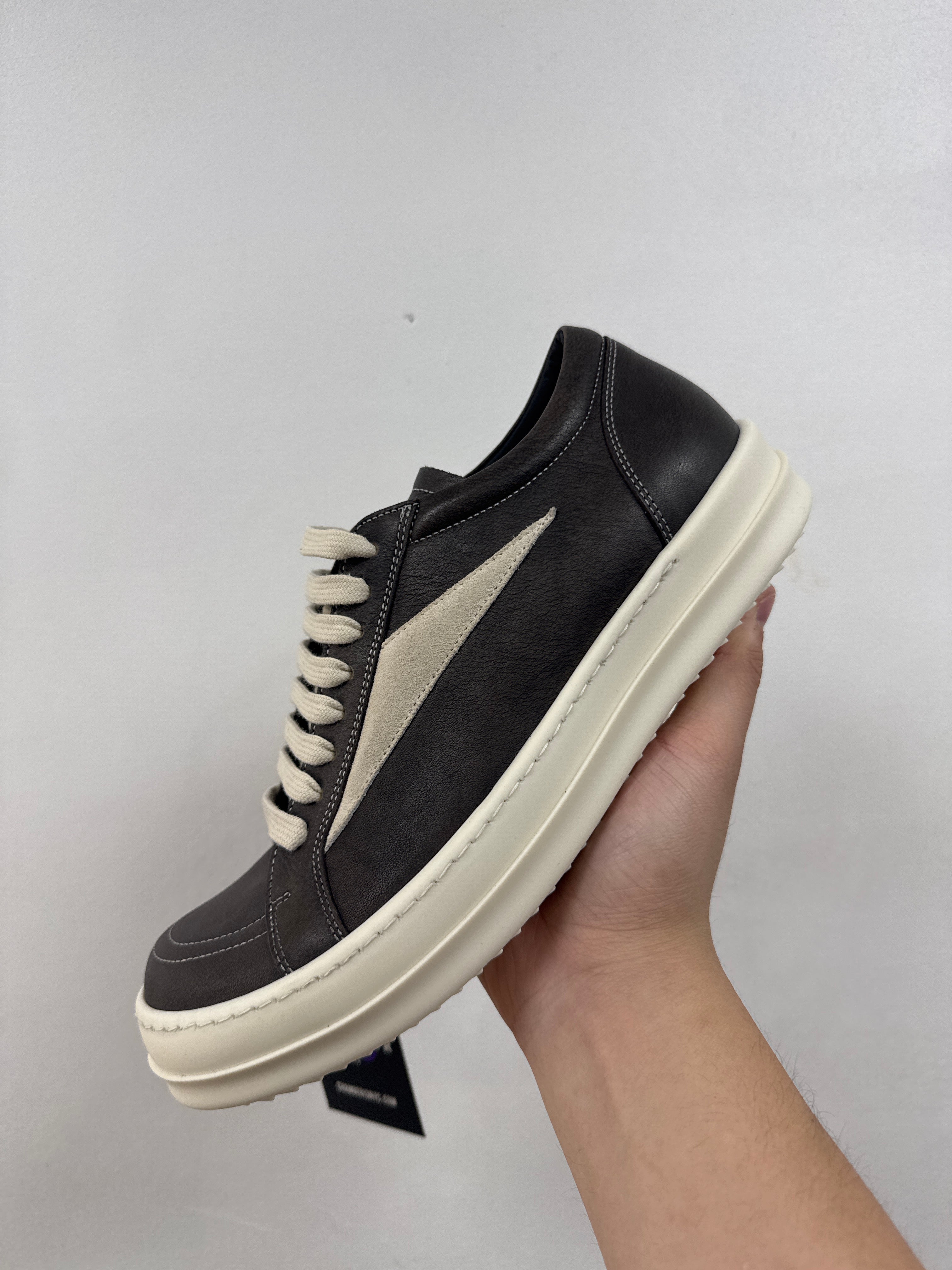 Rick Owens Washed Black Vintage Low Sneakers