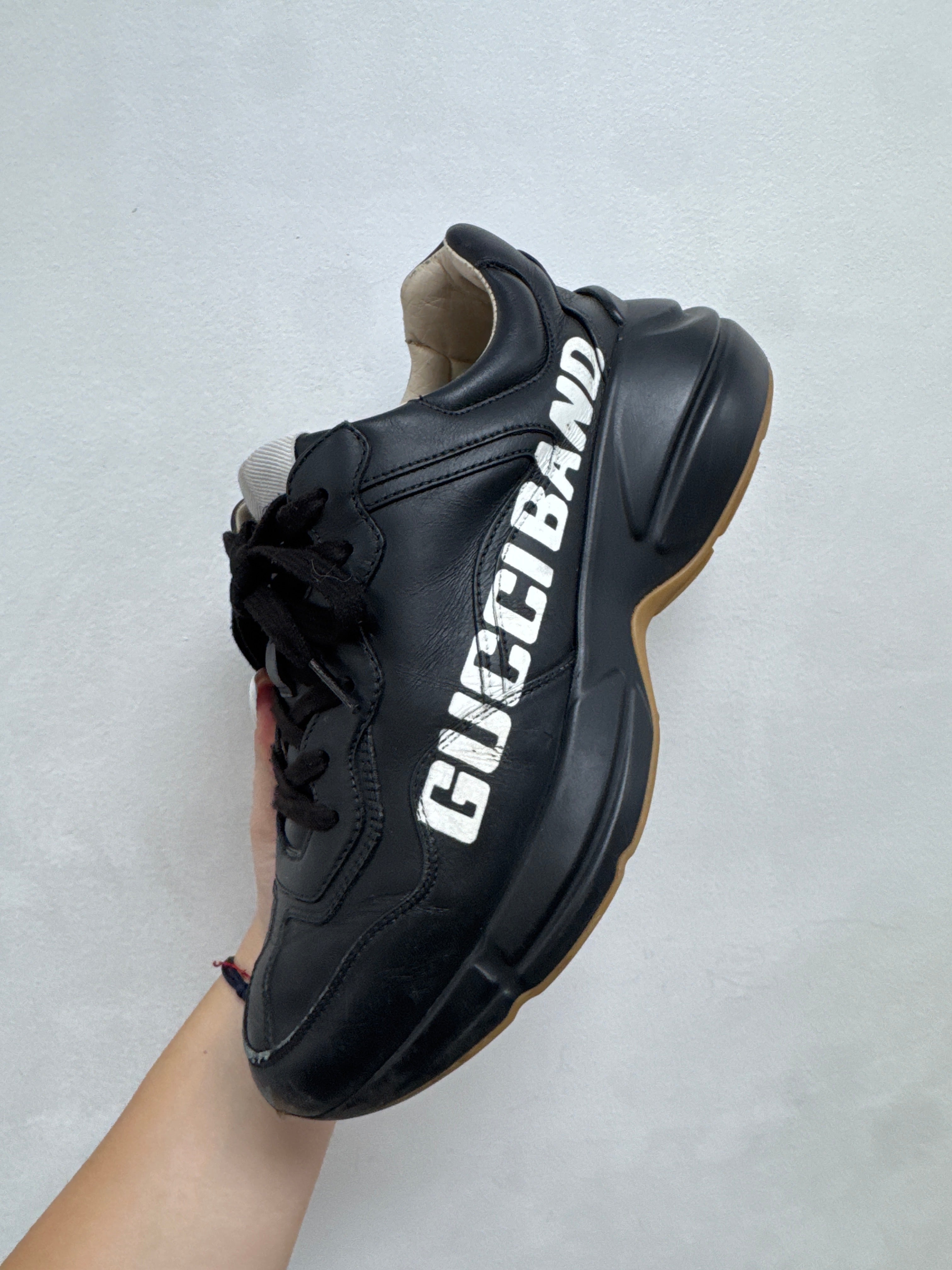 Gucci Black Cream Band Rython Sneakers