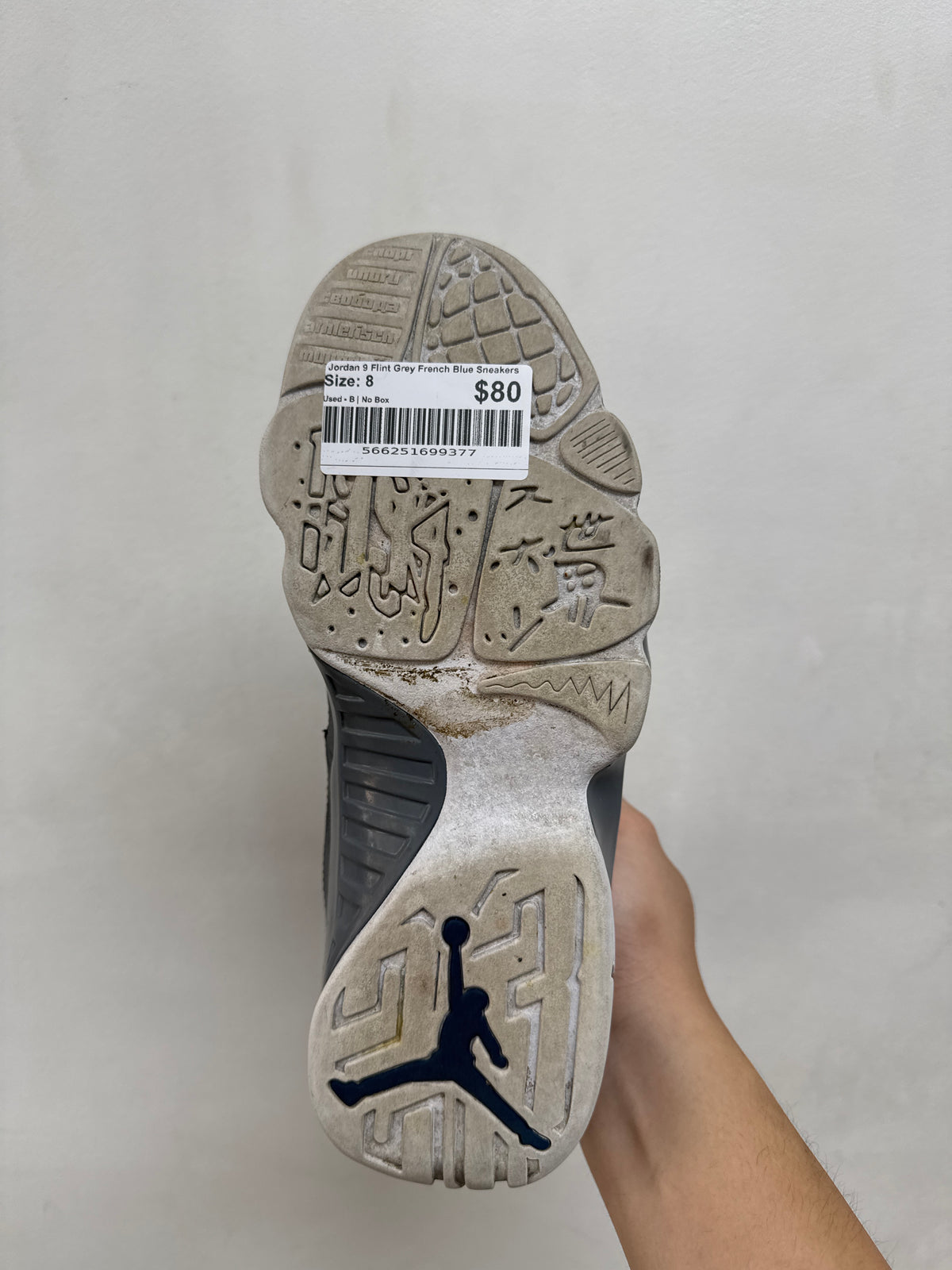 Jordan 9 Flint Grey French Blue Sneakers
