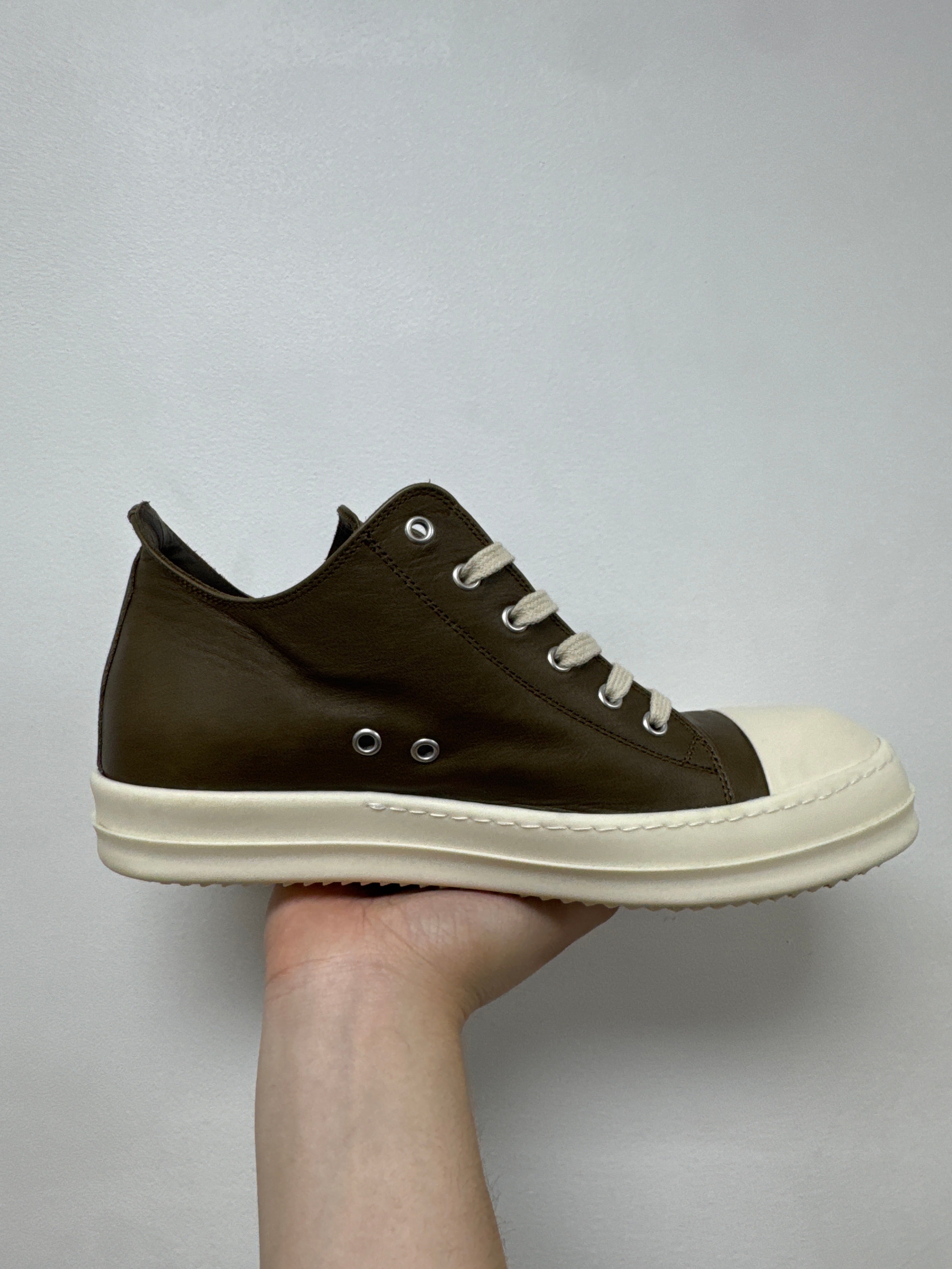 Rick Owens Ramone Low Flesh Milk Sneakers