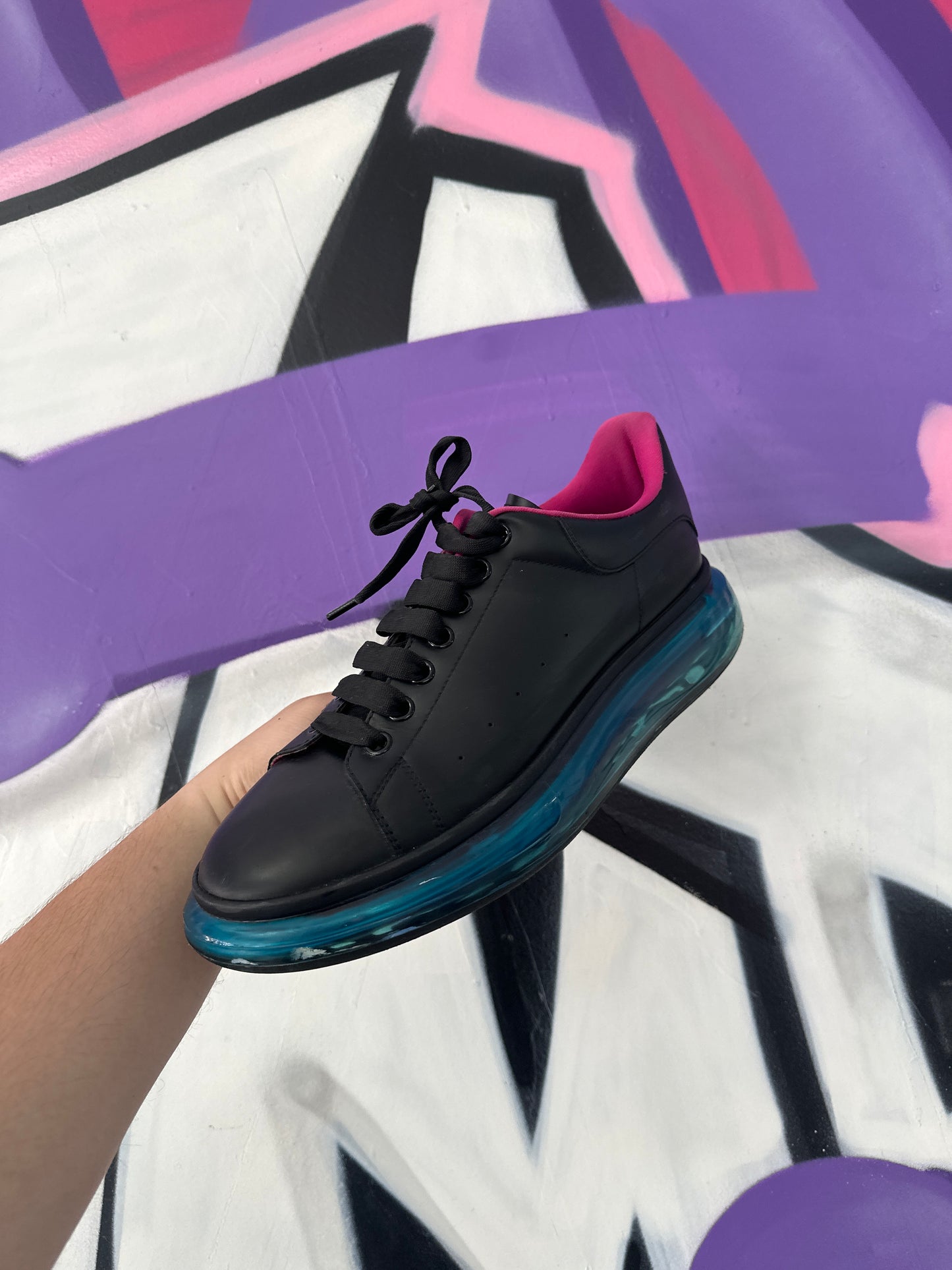 McQueen Oversized Sneaker Black Multi Used With Box