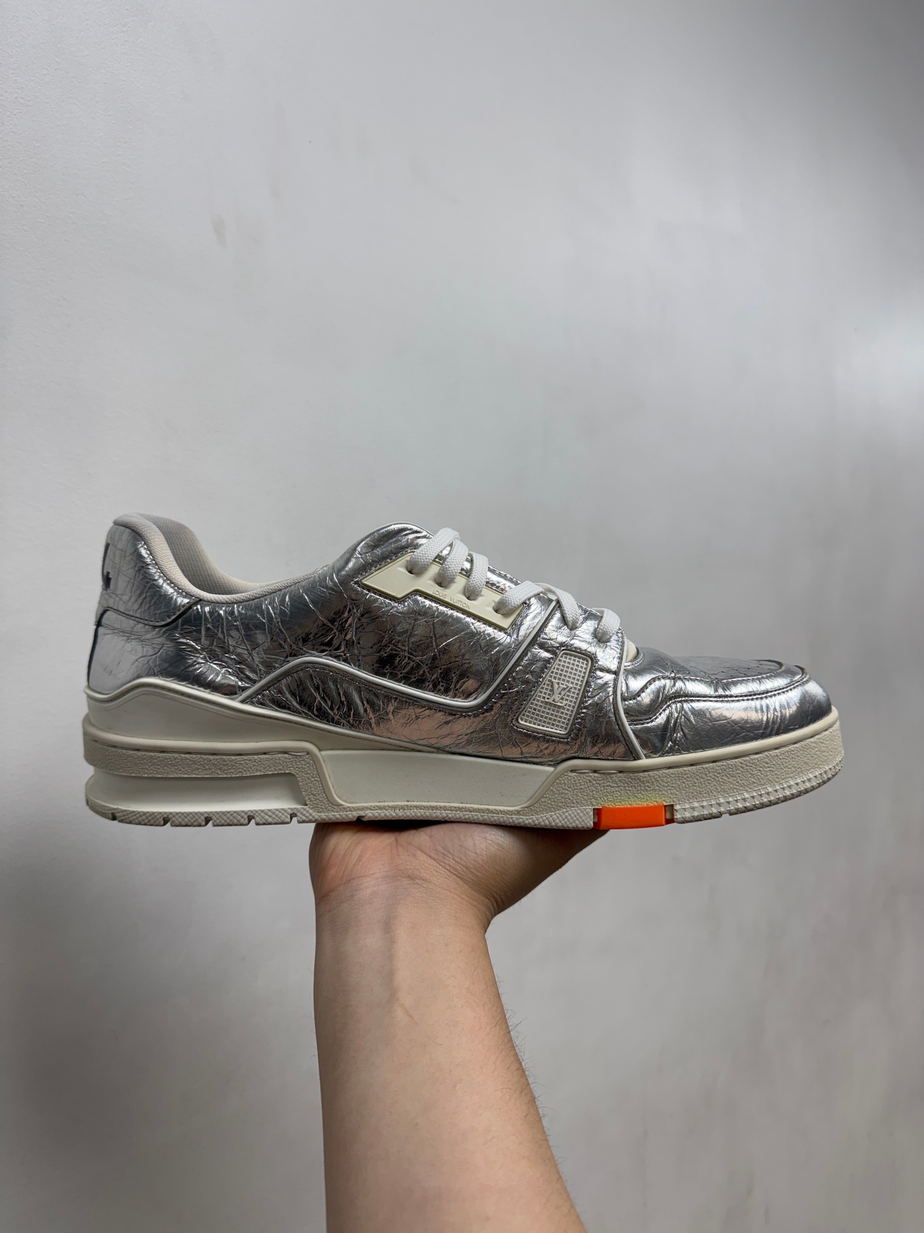 Louis Vuitton Foil Tan Trainer Sneakers