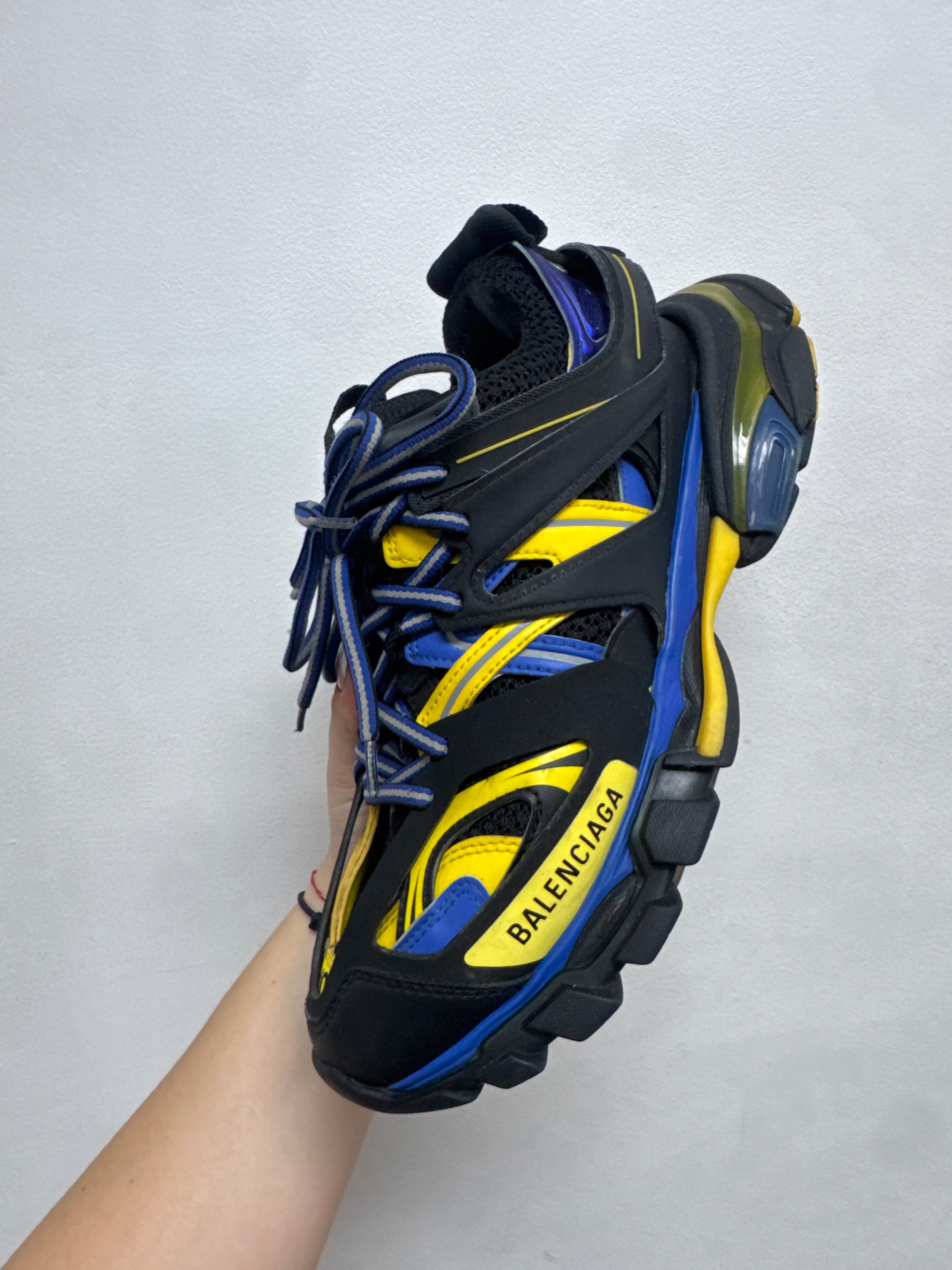 Balenciaga Black Yellow Blue Track Sneakers