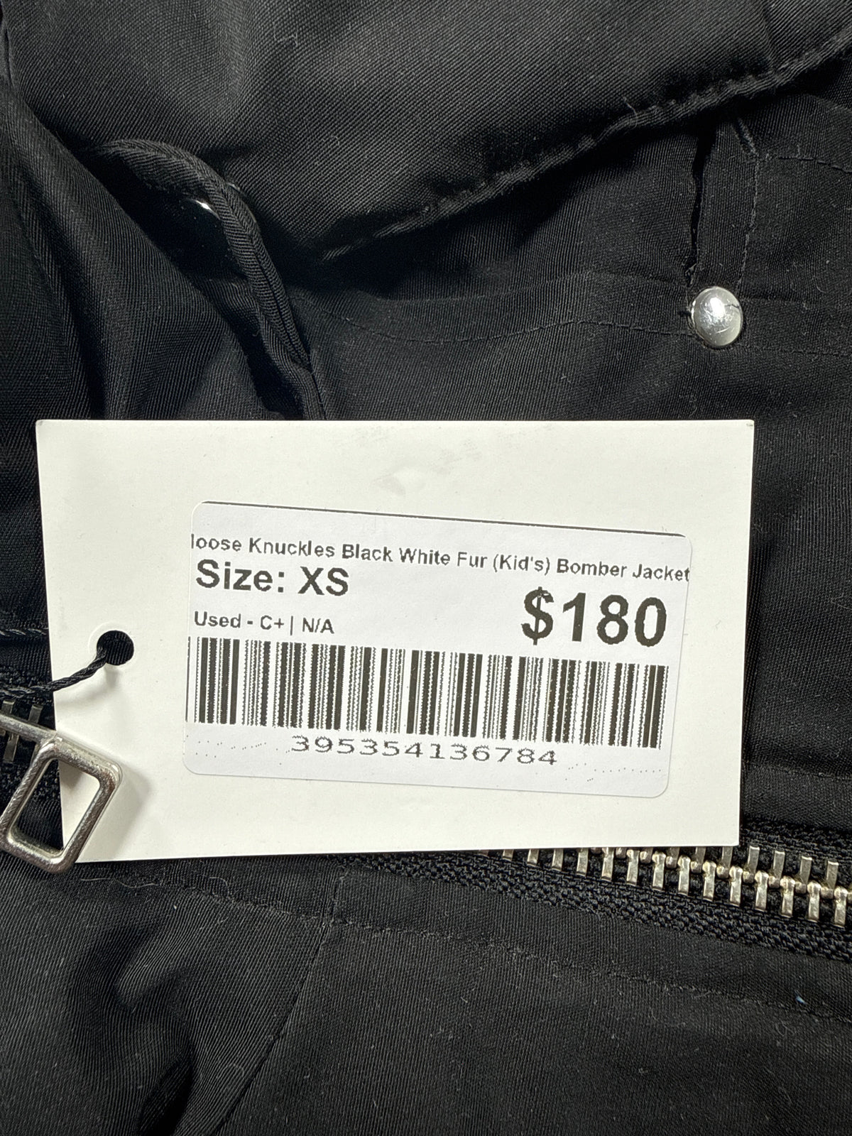 Moose Knuckles Black White Fur (Kid's) Bomber Jacket
