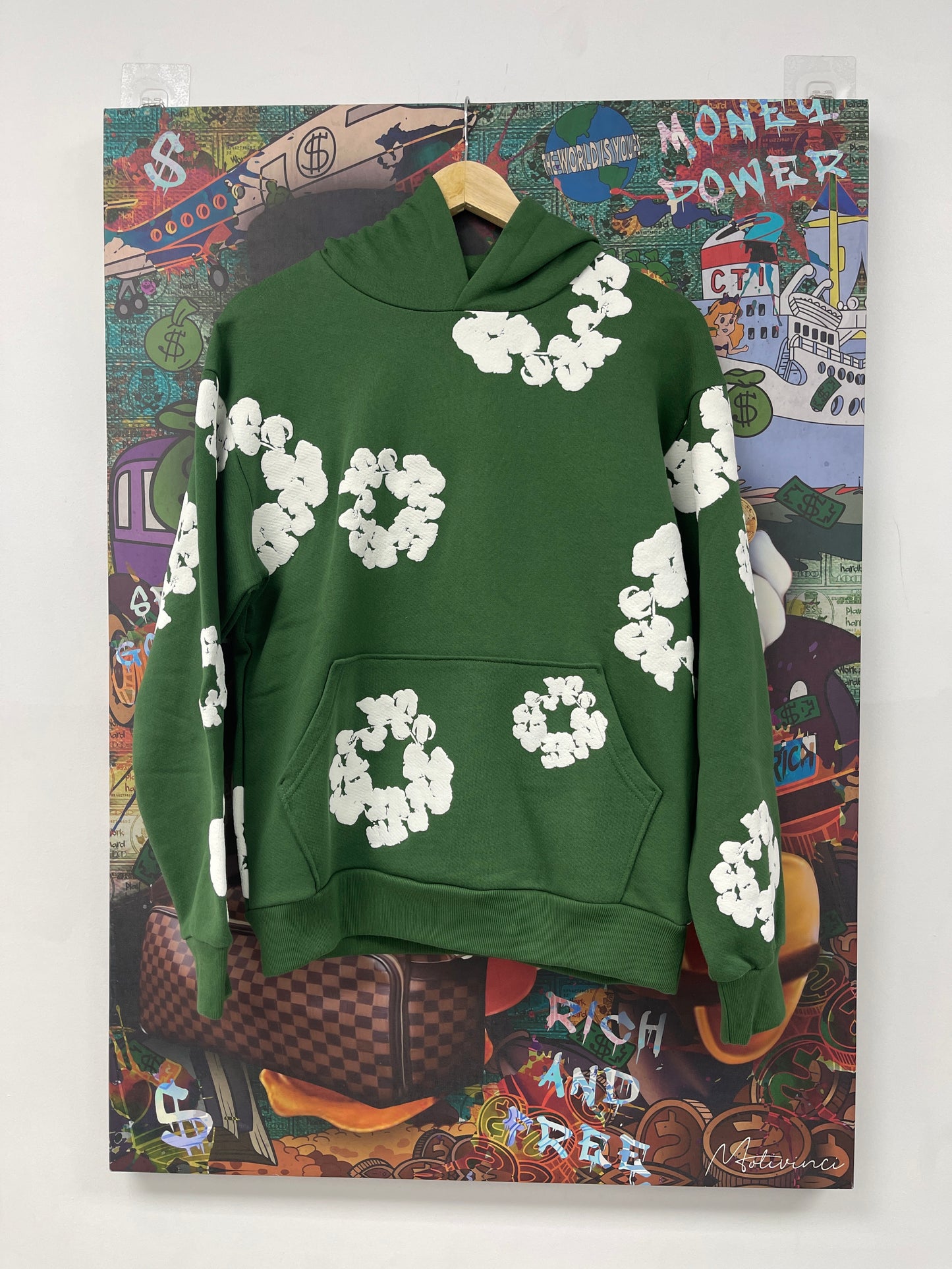 Denim Tears Hoodie Cotton Wreath Green