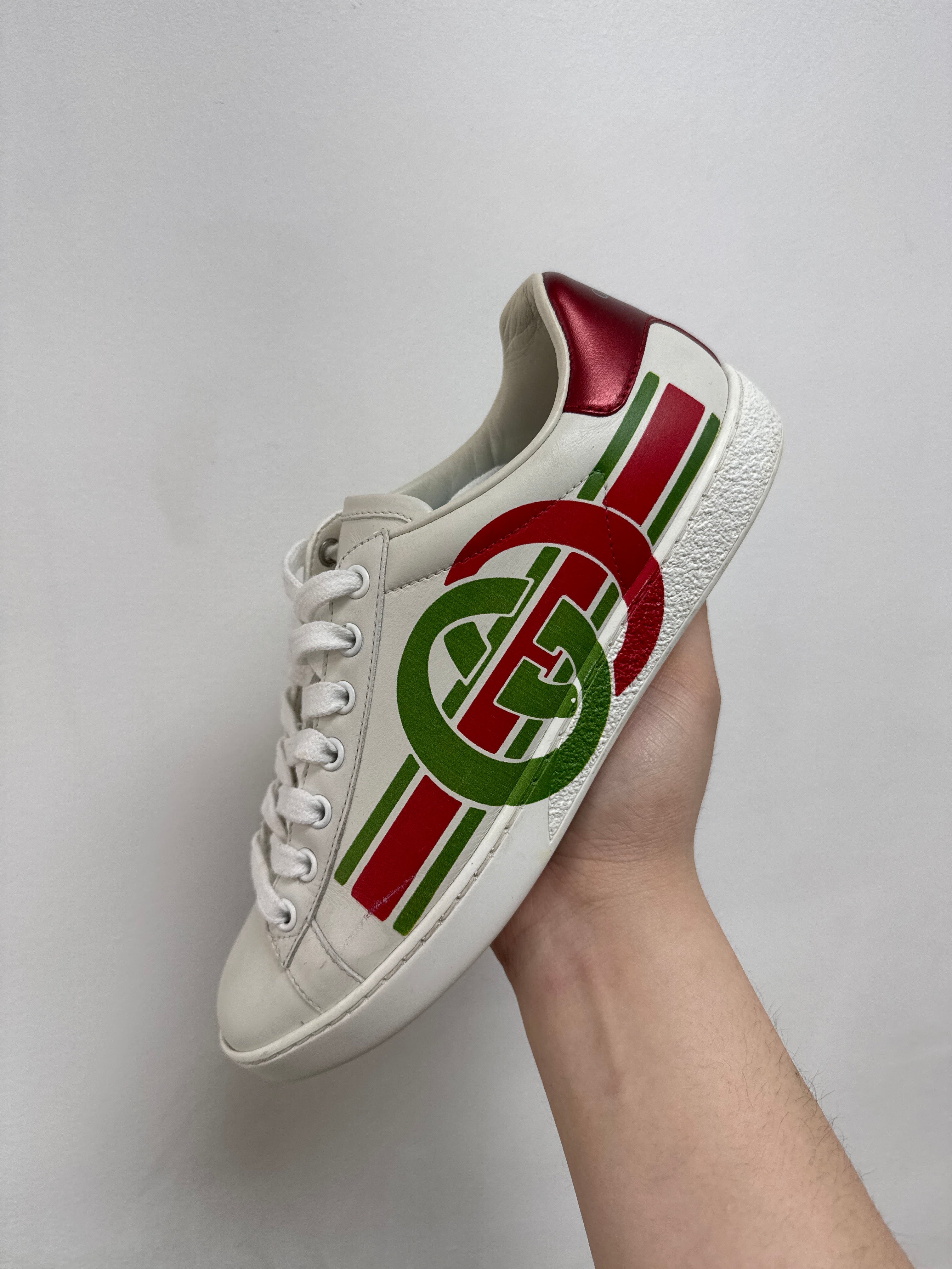 Gucci White Interlocking G Ace Sneakers