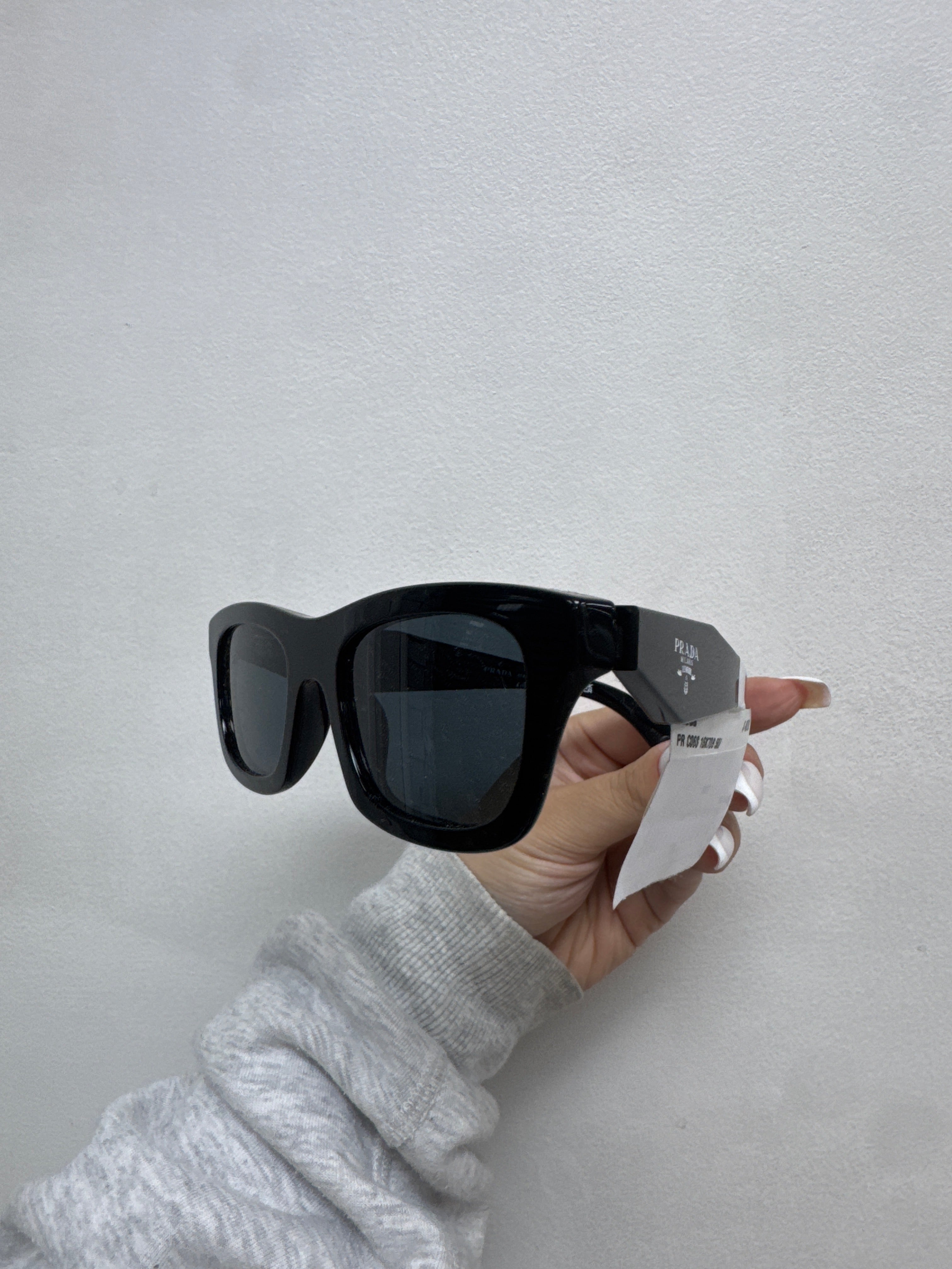 Prada Black Rectangular Sunglasses