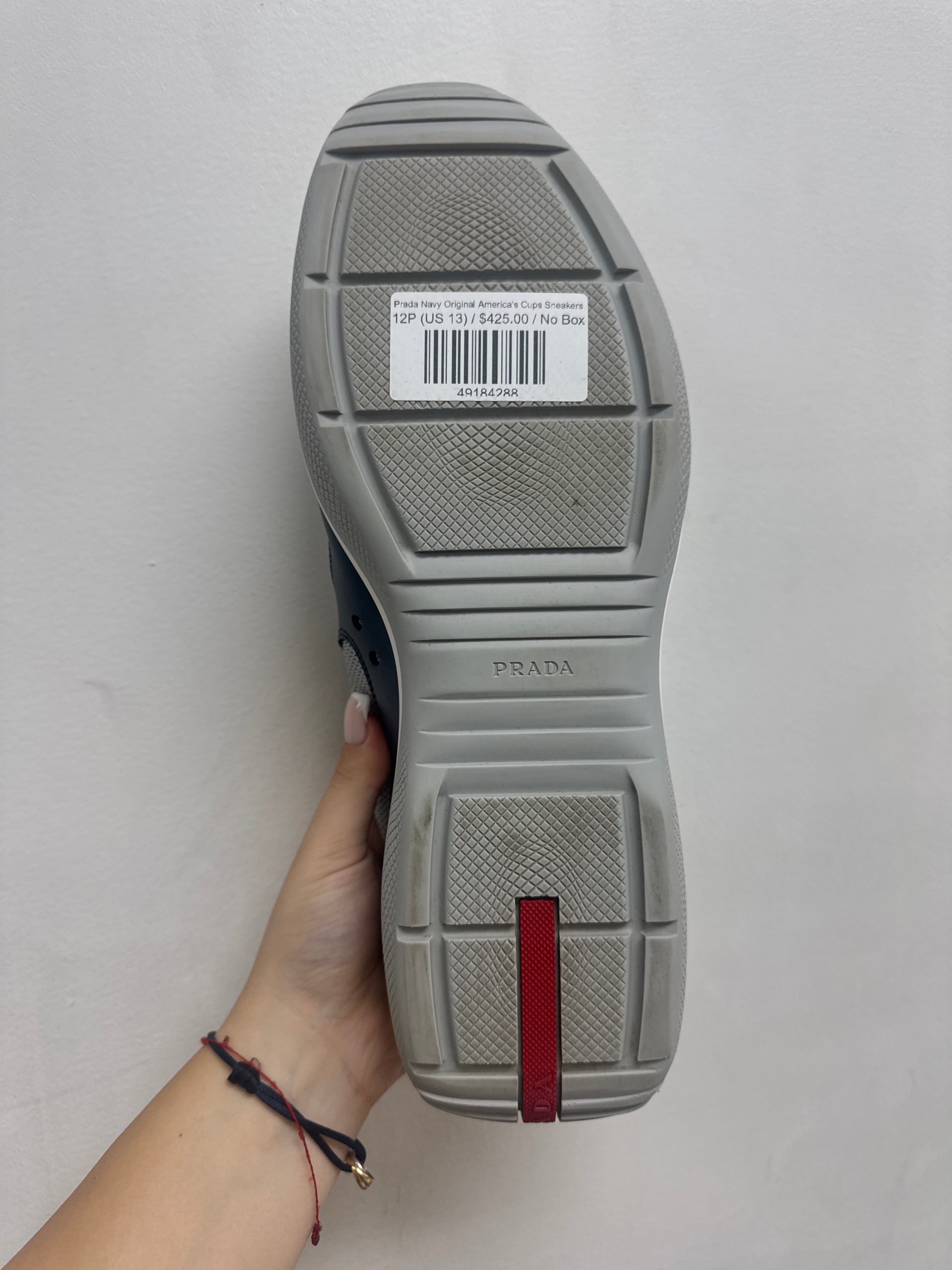 Prada Navy Original America's Cups Sneakers