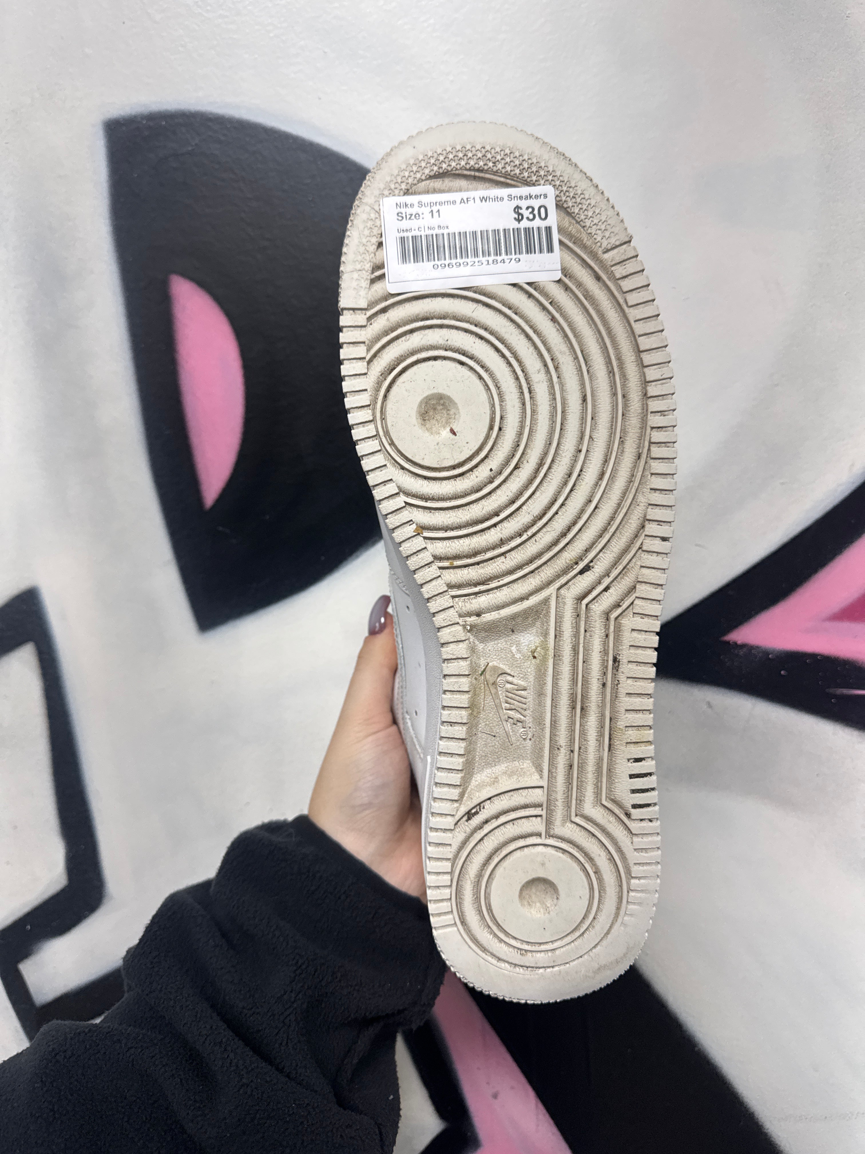 Nike Supreme AF1 White Sneakers