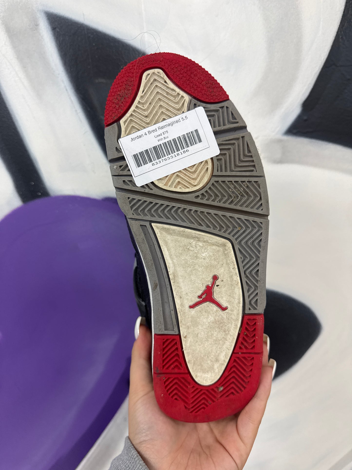 Jordan 4 Bred Reimagined Used With Box