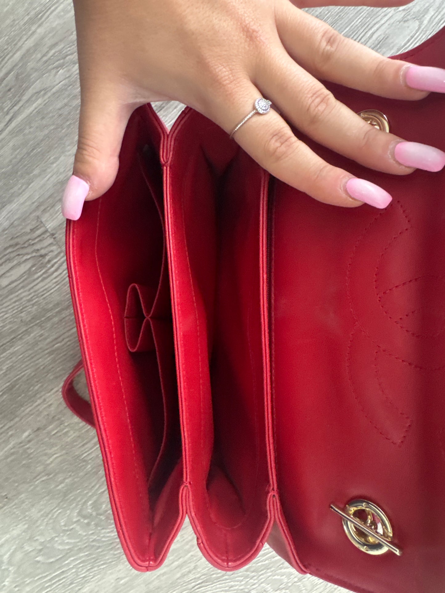 Chanel Red Trendy CC Bag Used Medium N/A