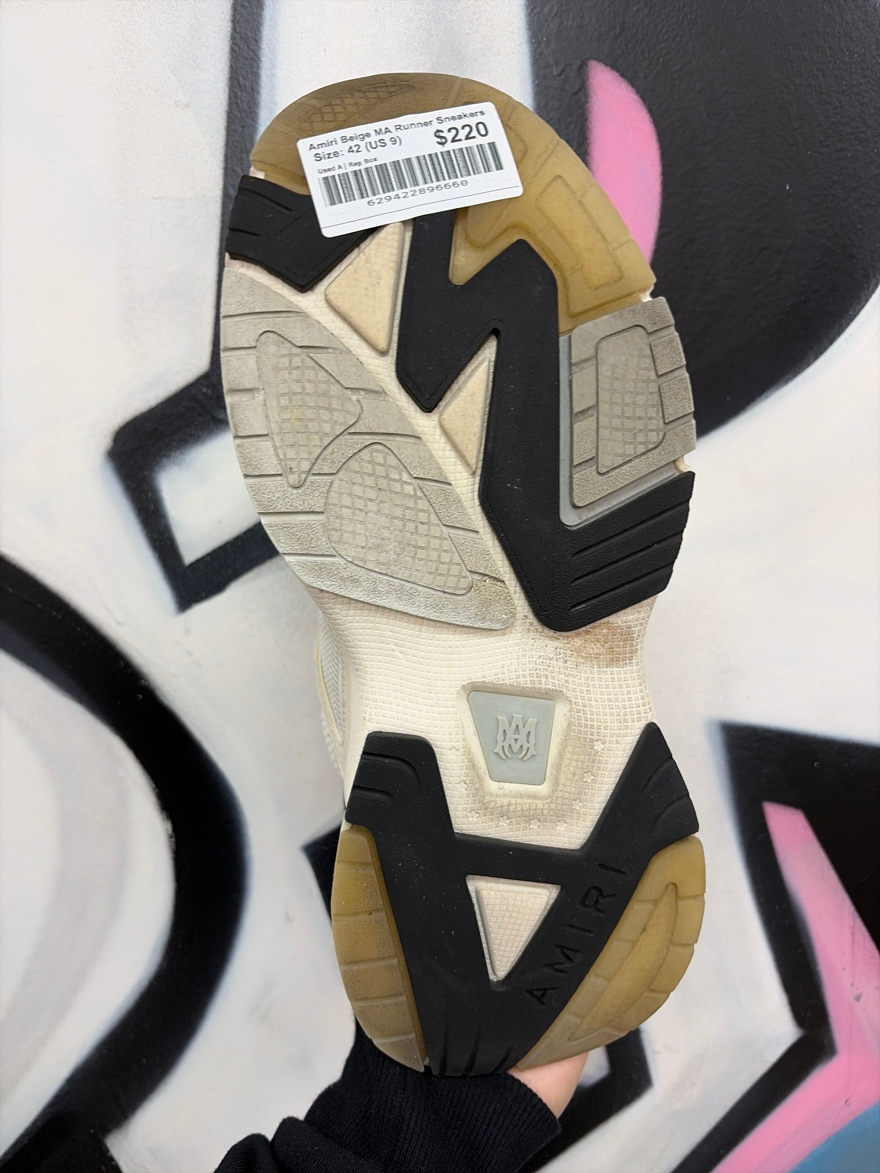 Amiri Beige MA Runner Sneakers