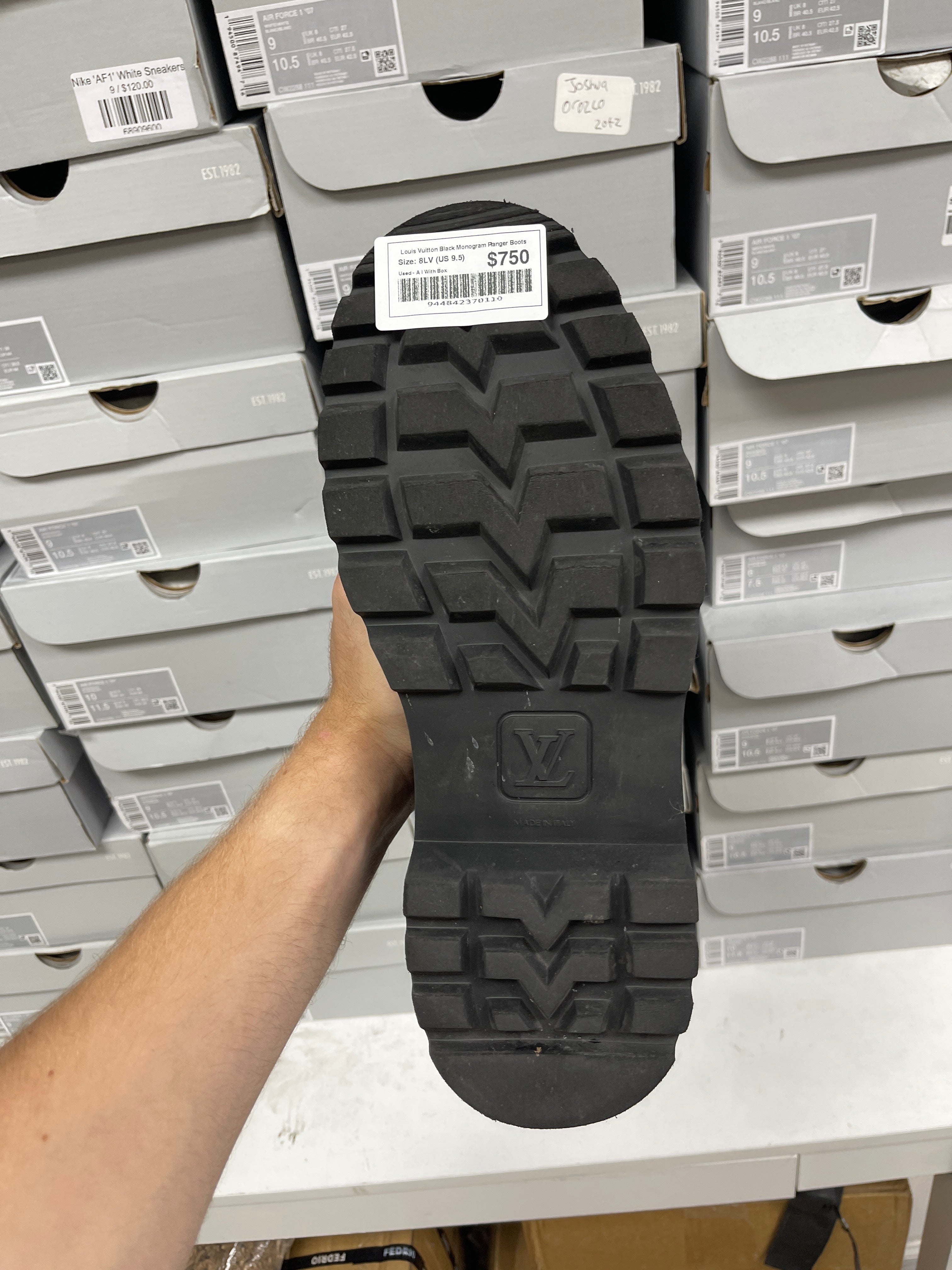 Louis Vuitton Black Monogram Ranger Boots