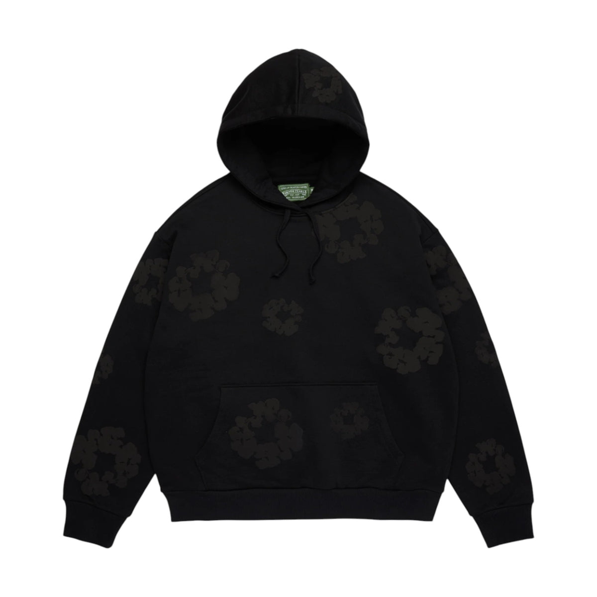 Denim Tears 'Wreath' Black Mono Hoodie
