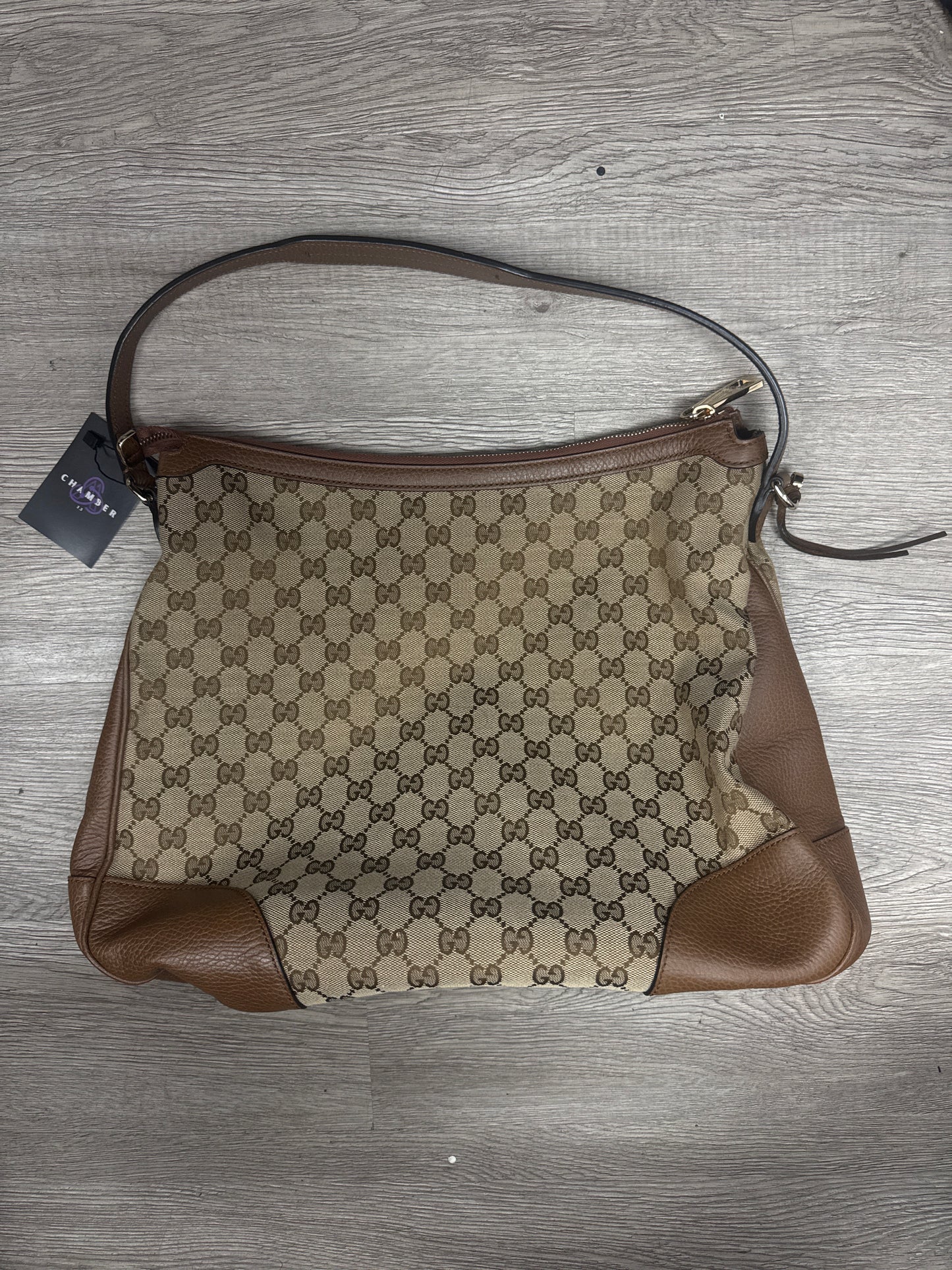 Gucci Bree Hobo Bag Brown Monogram Used OS N/A