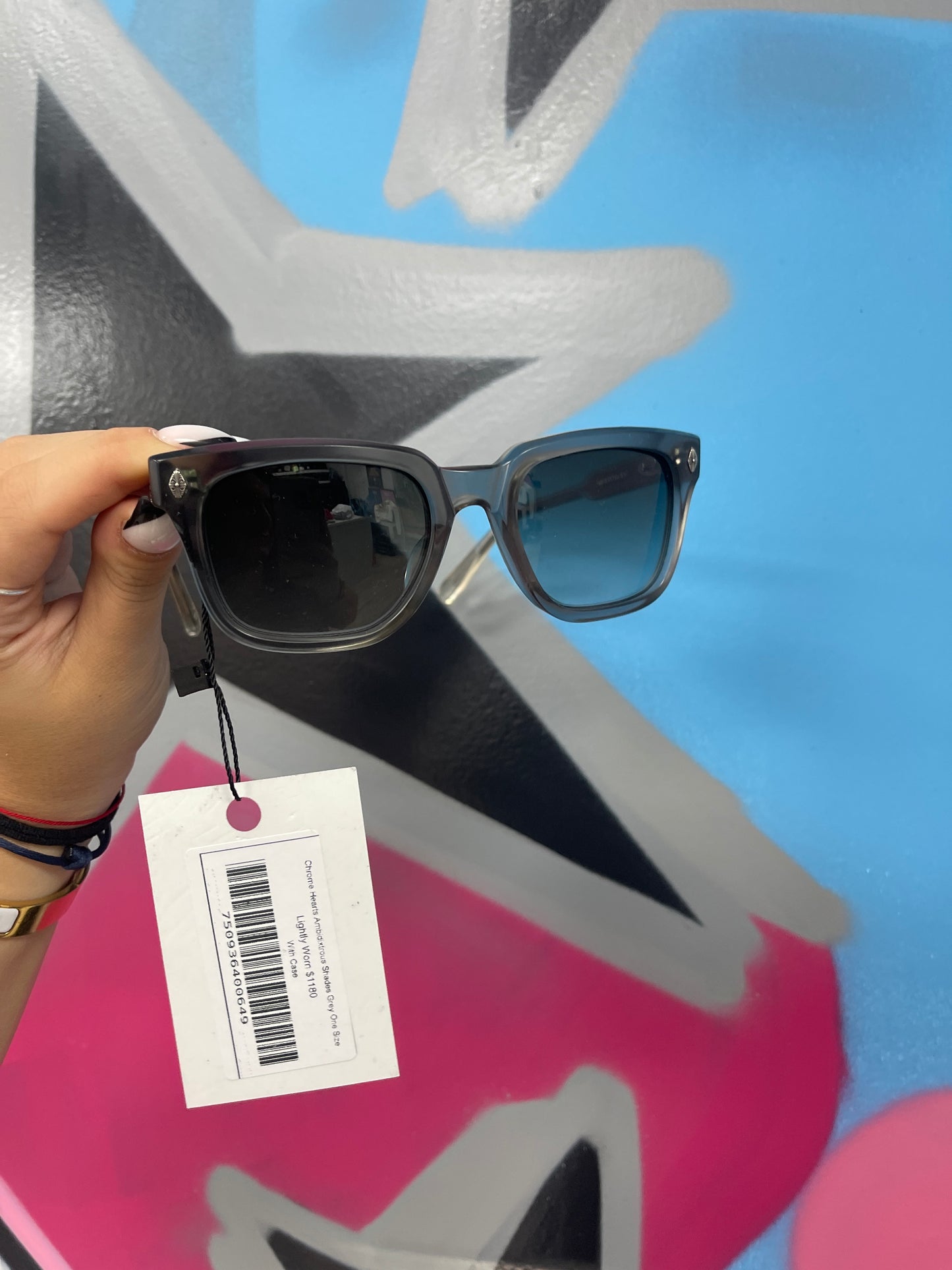 Chrome Hearts Ambidixtrous Shades Grey Lightly Worn One Size With Case