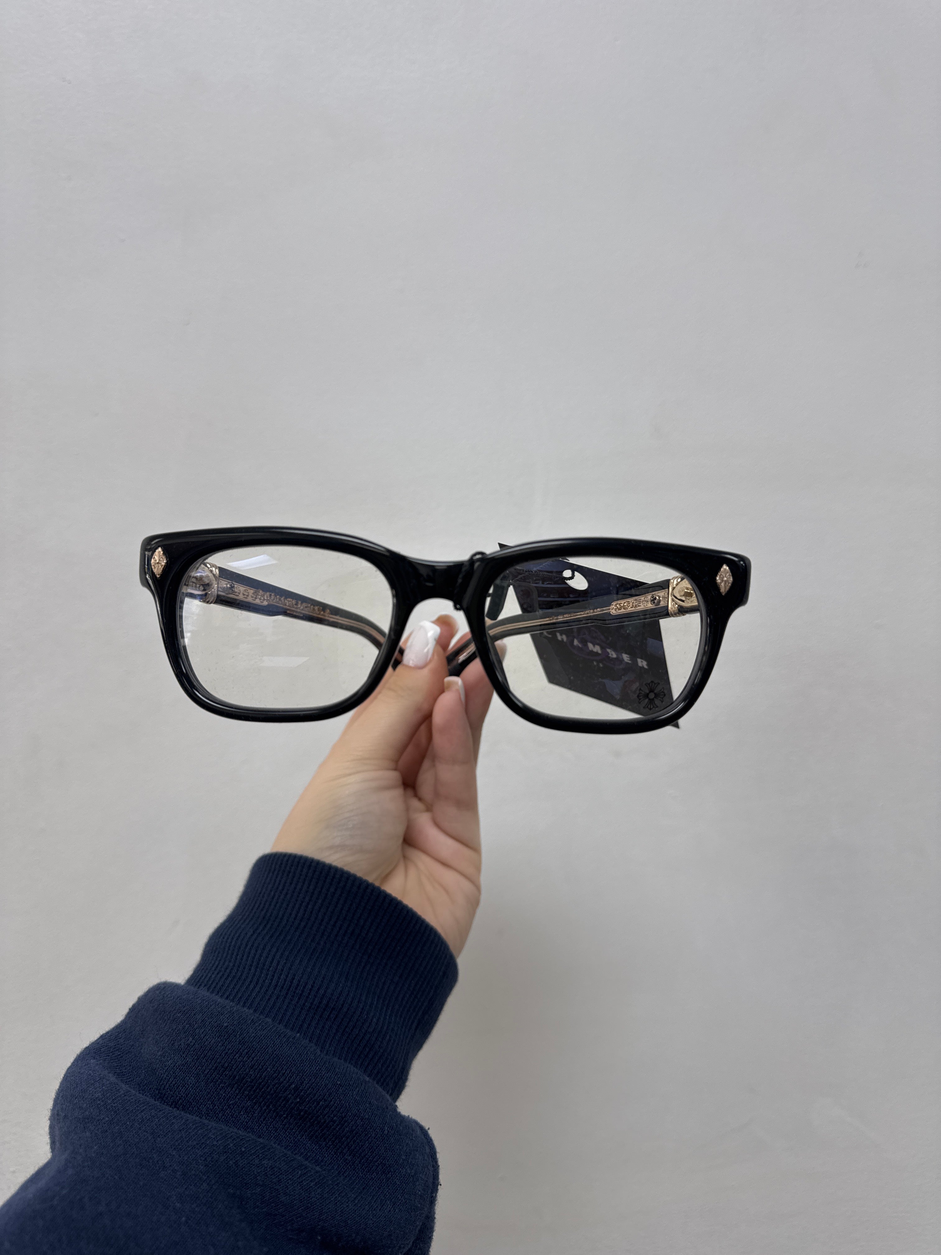Chrome Hearts Black Gold Dagger Dooable Glasses