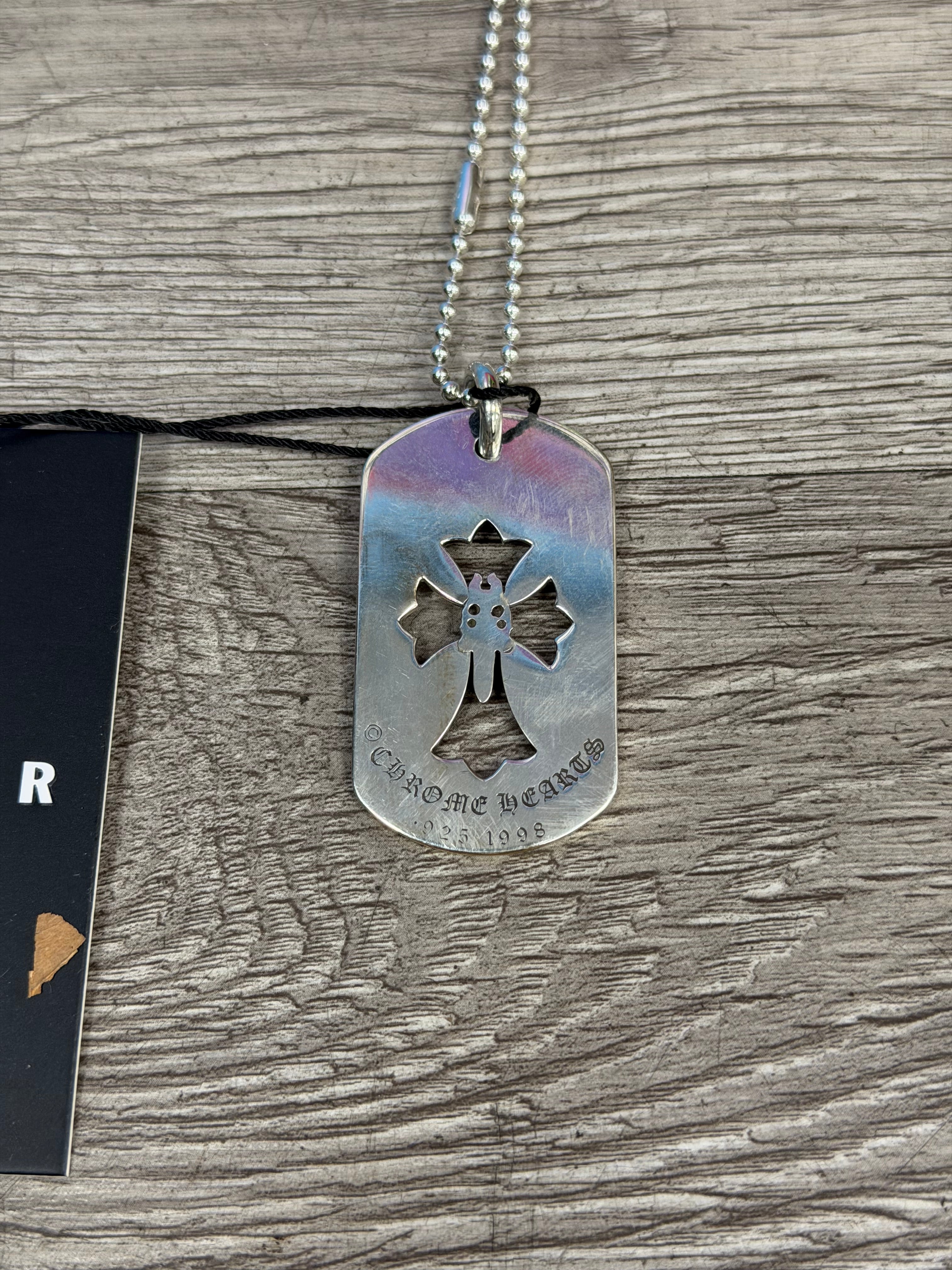 Chrome Hearts .925 Silver Dagger Cross Pendant With Chain Accessories