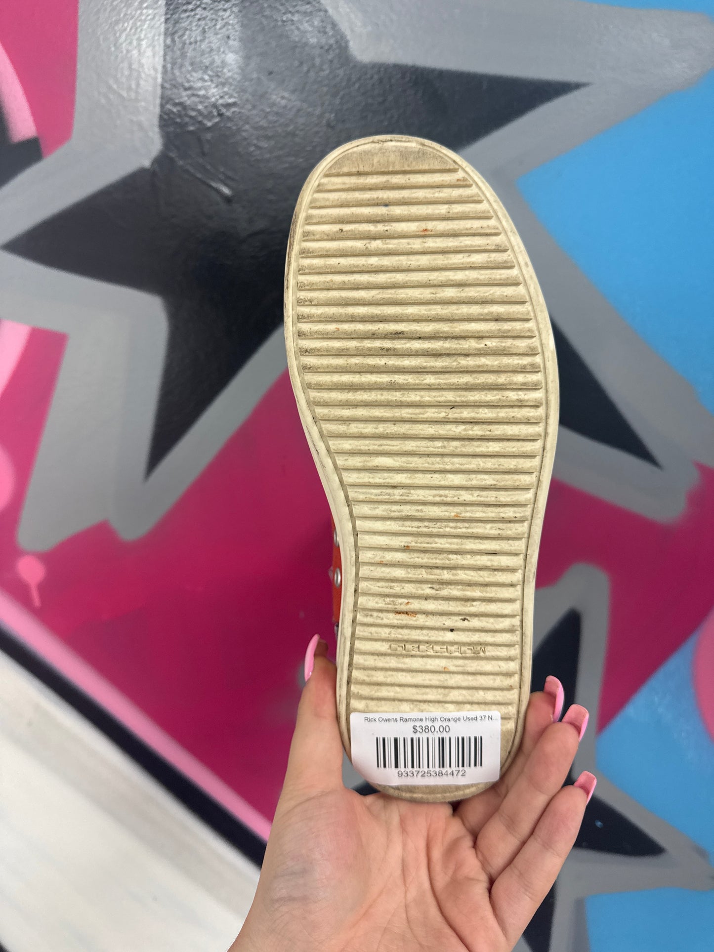 Rick Owens Ramone High Orange Used 37 No Box