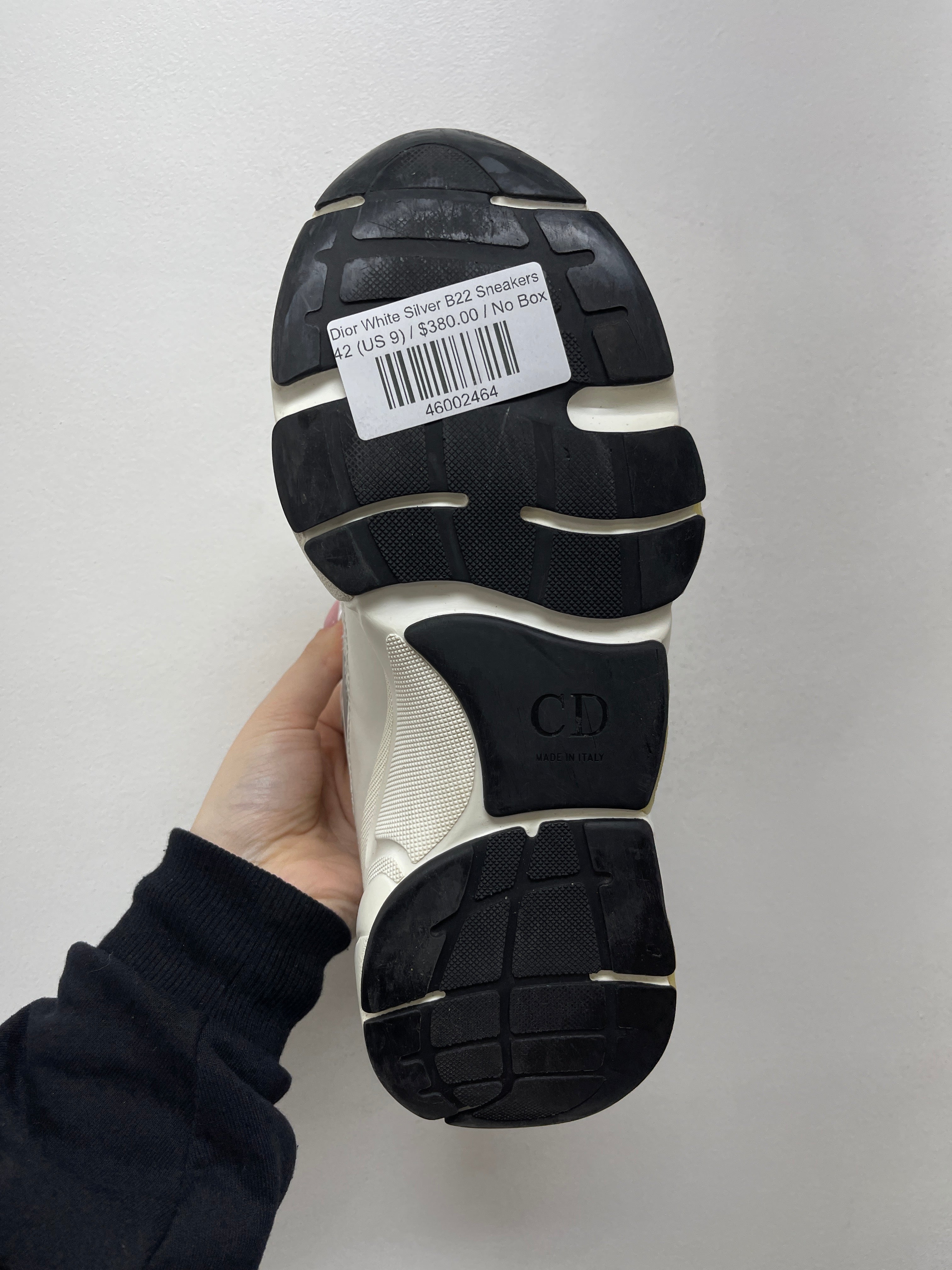 Dior White Silver B22 Sneakers