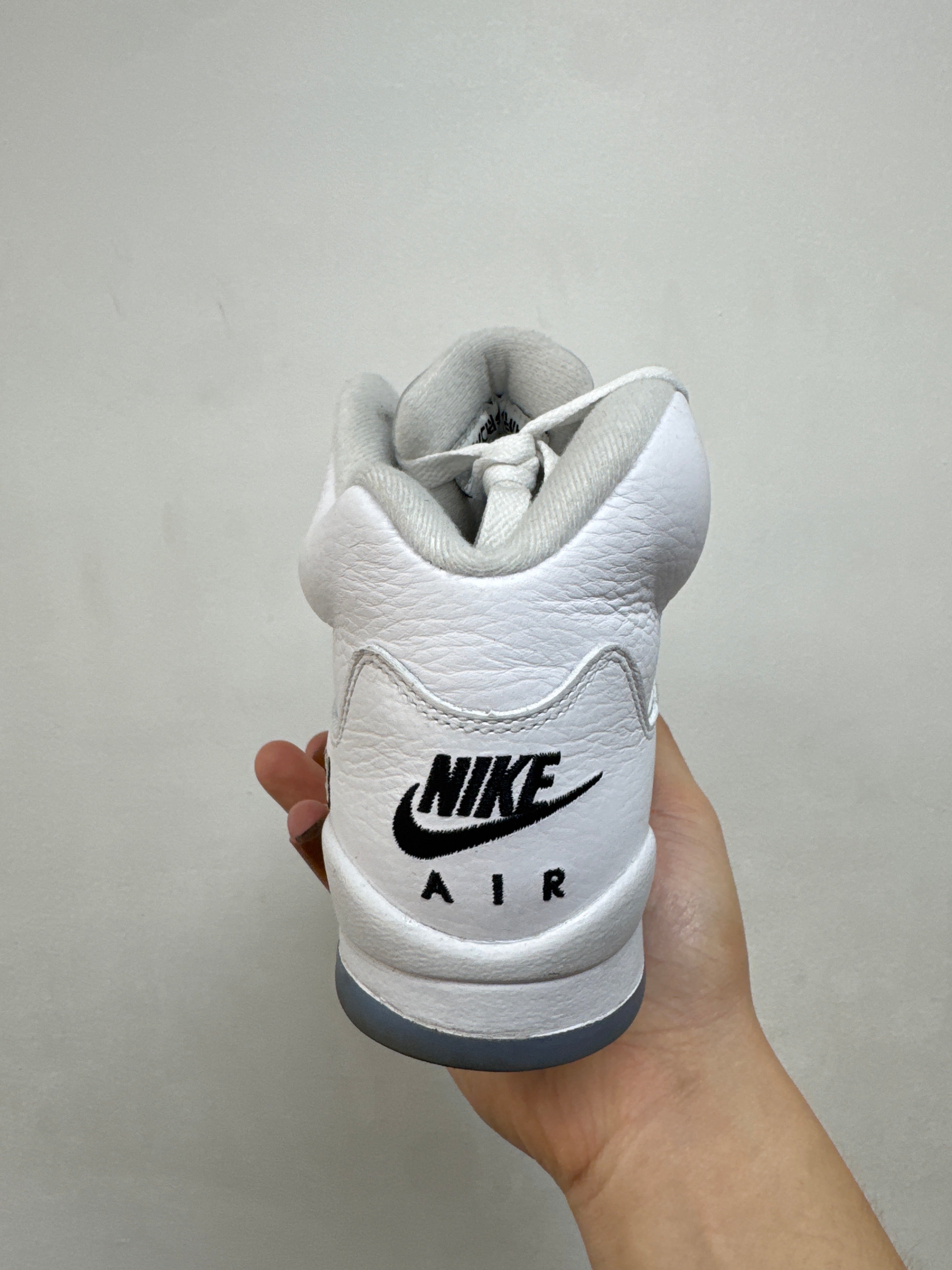 Jordan 5 White Metallic Sneakers