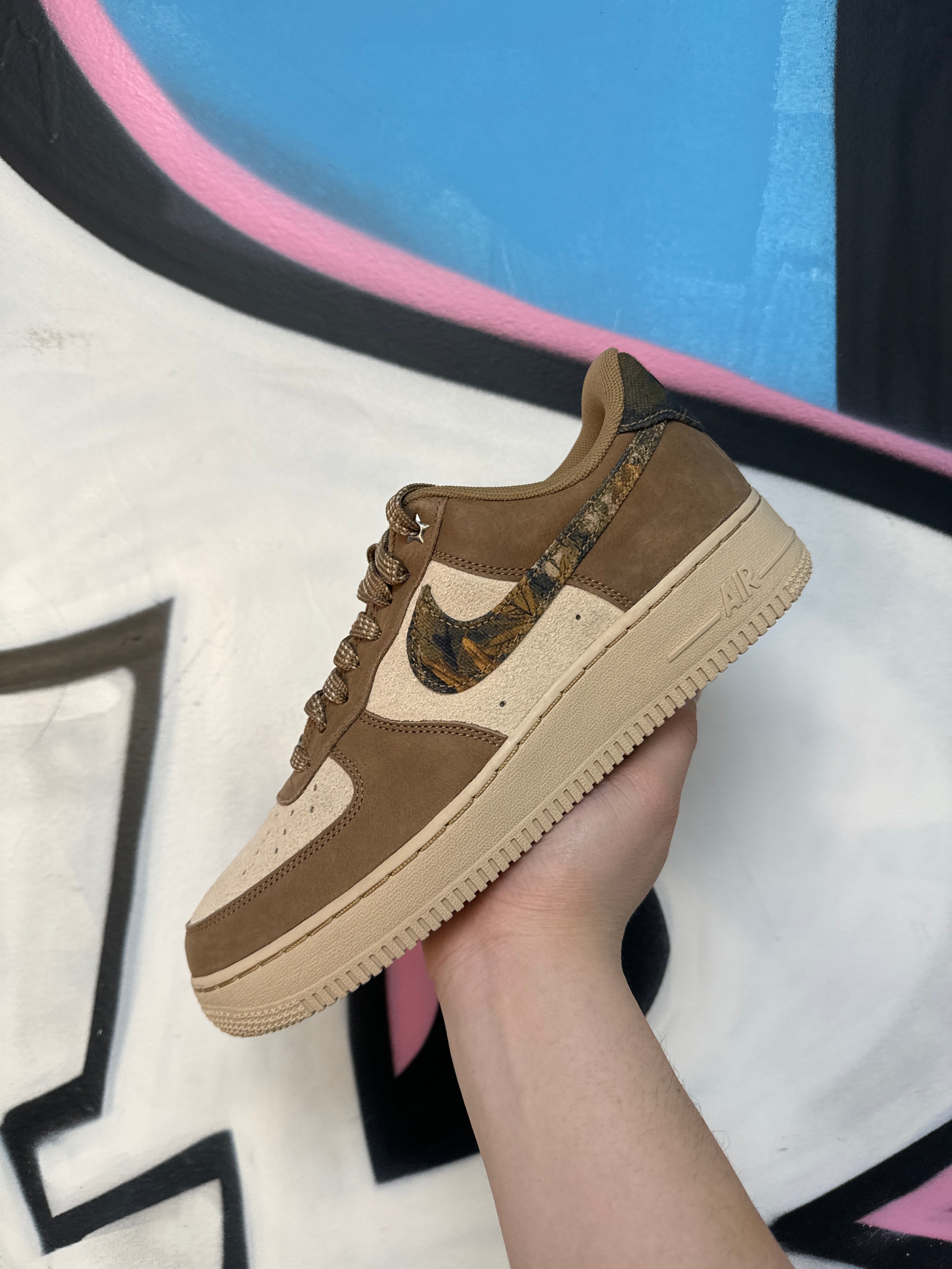 Nike AF1 Tan Beige Sneakers