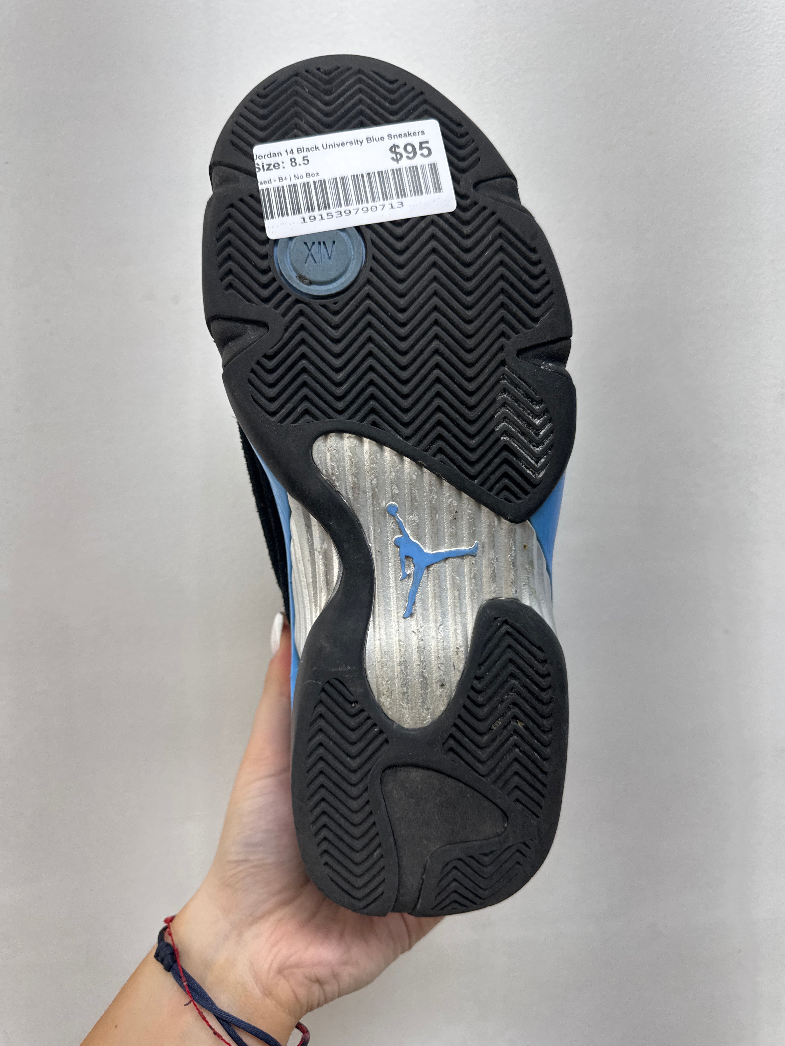 Jordan 14 Black University Blue Sneakers