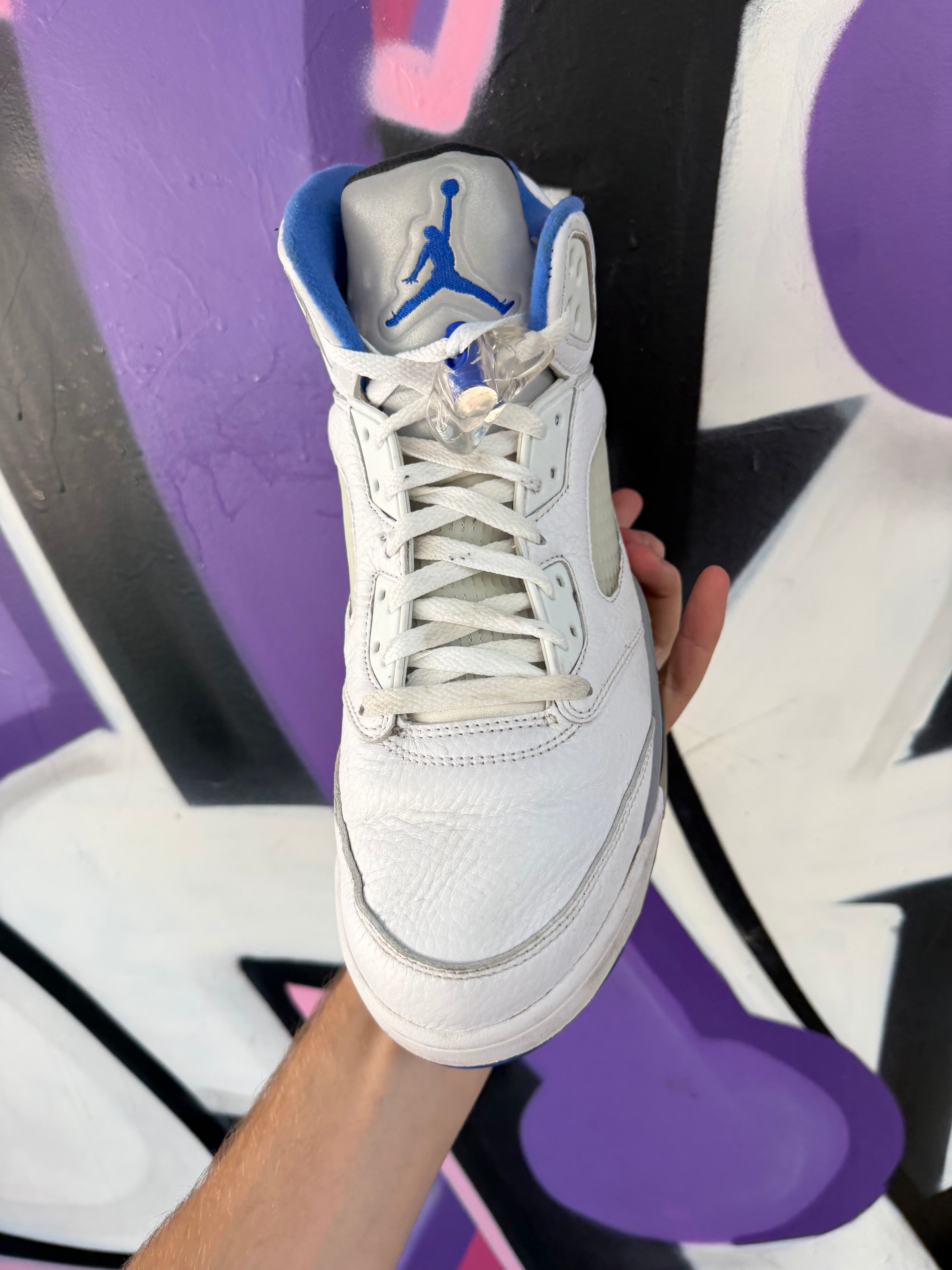 Jordan 5 White Stealth Sneakers