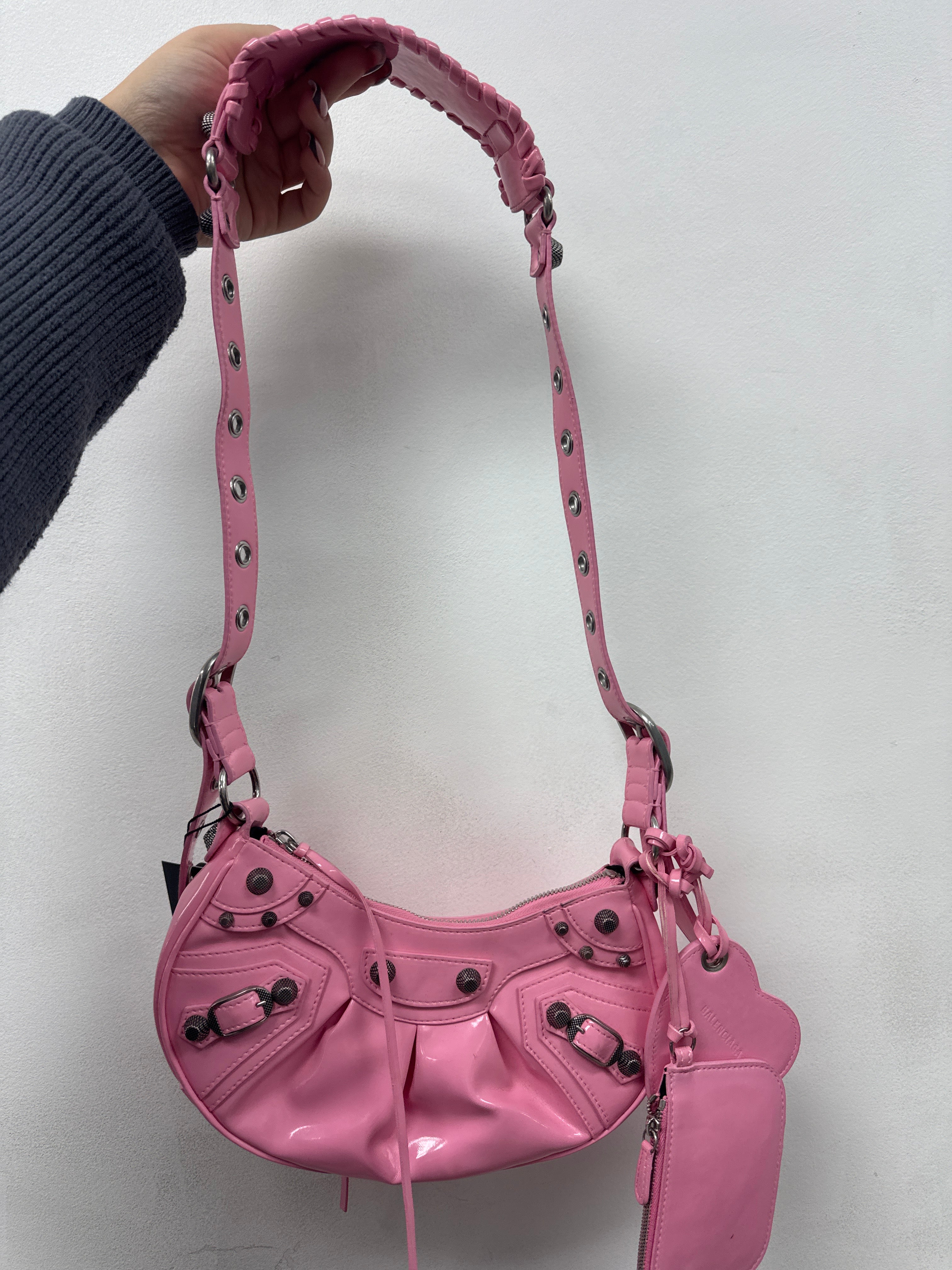 Balenciaga Pink Patent Leather City Bag