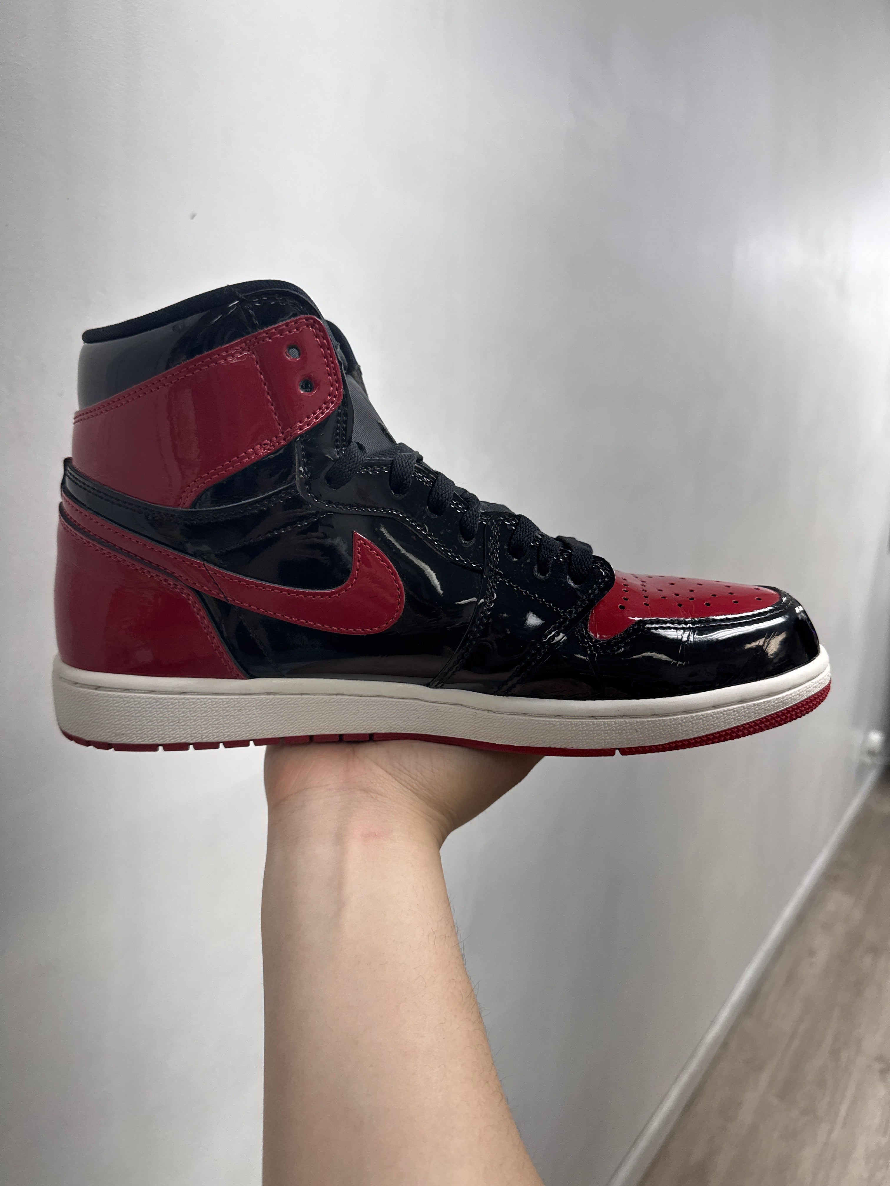 Nike Jordan 1 Patent Bred Sneakers