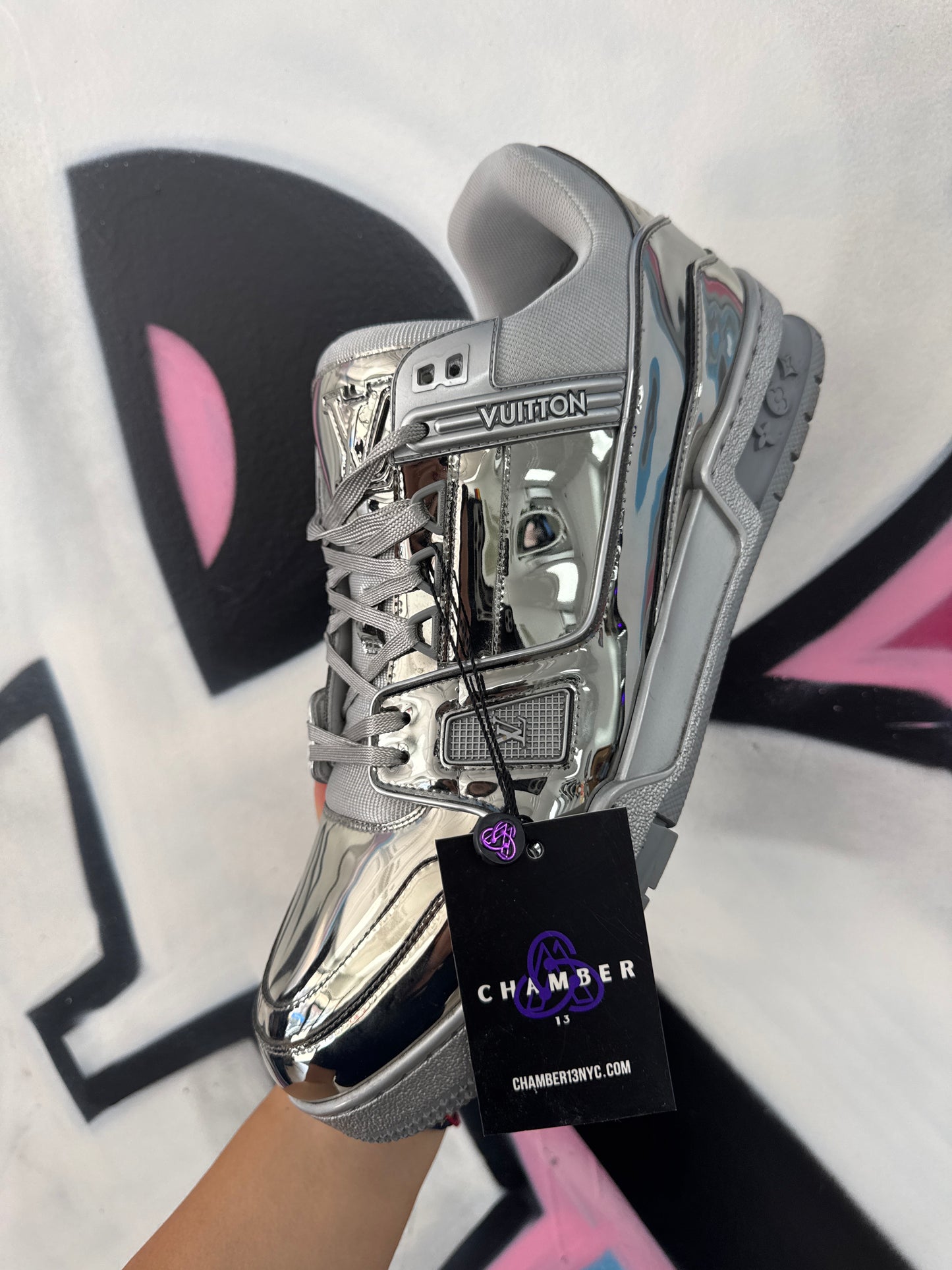 LV Trainer Silver (No Insole) (9.5LV) Lightly Worn No Box