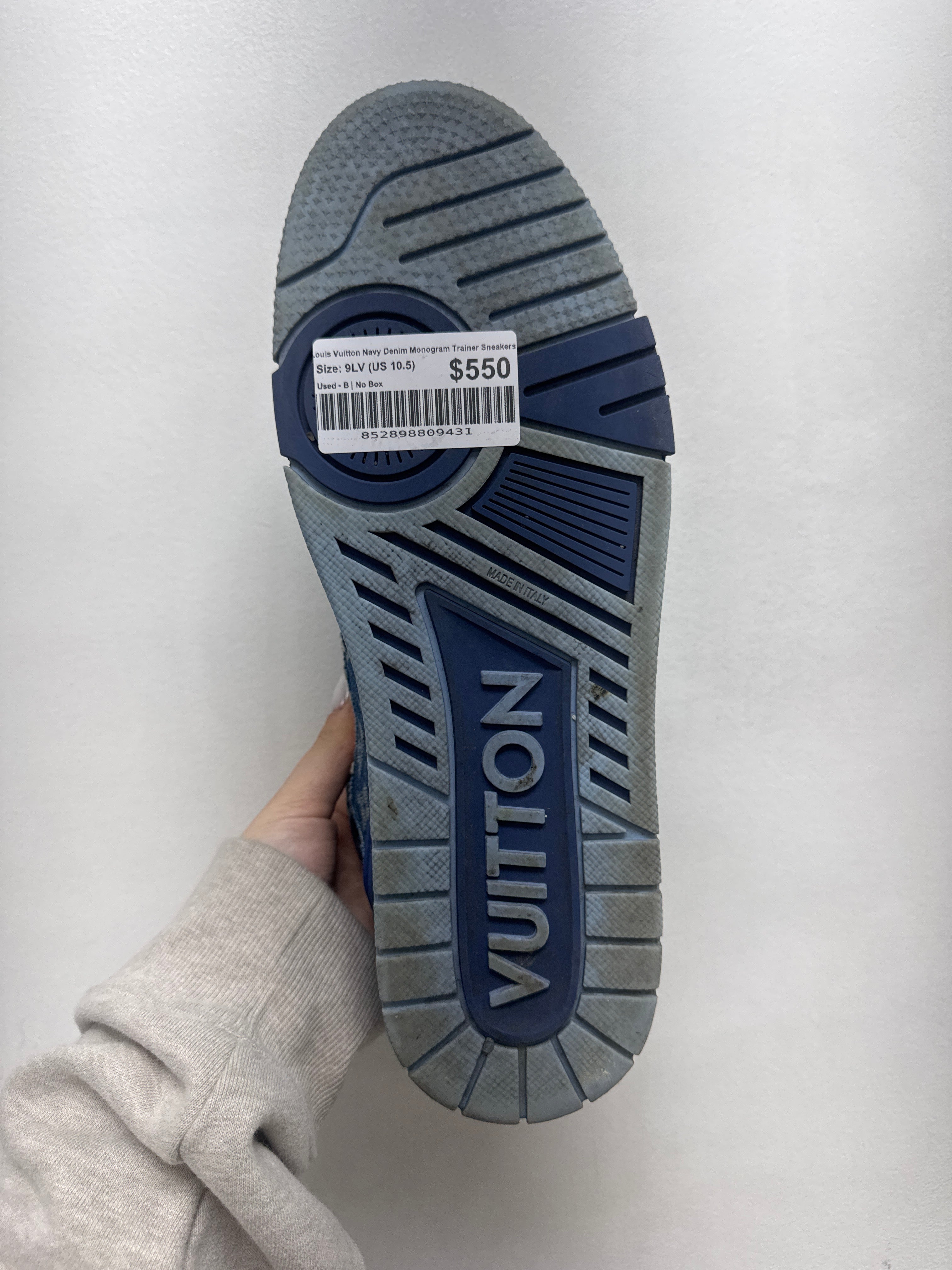 Louis Vuitton Navy Denim Monogram Trainer Sneakers
