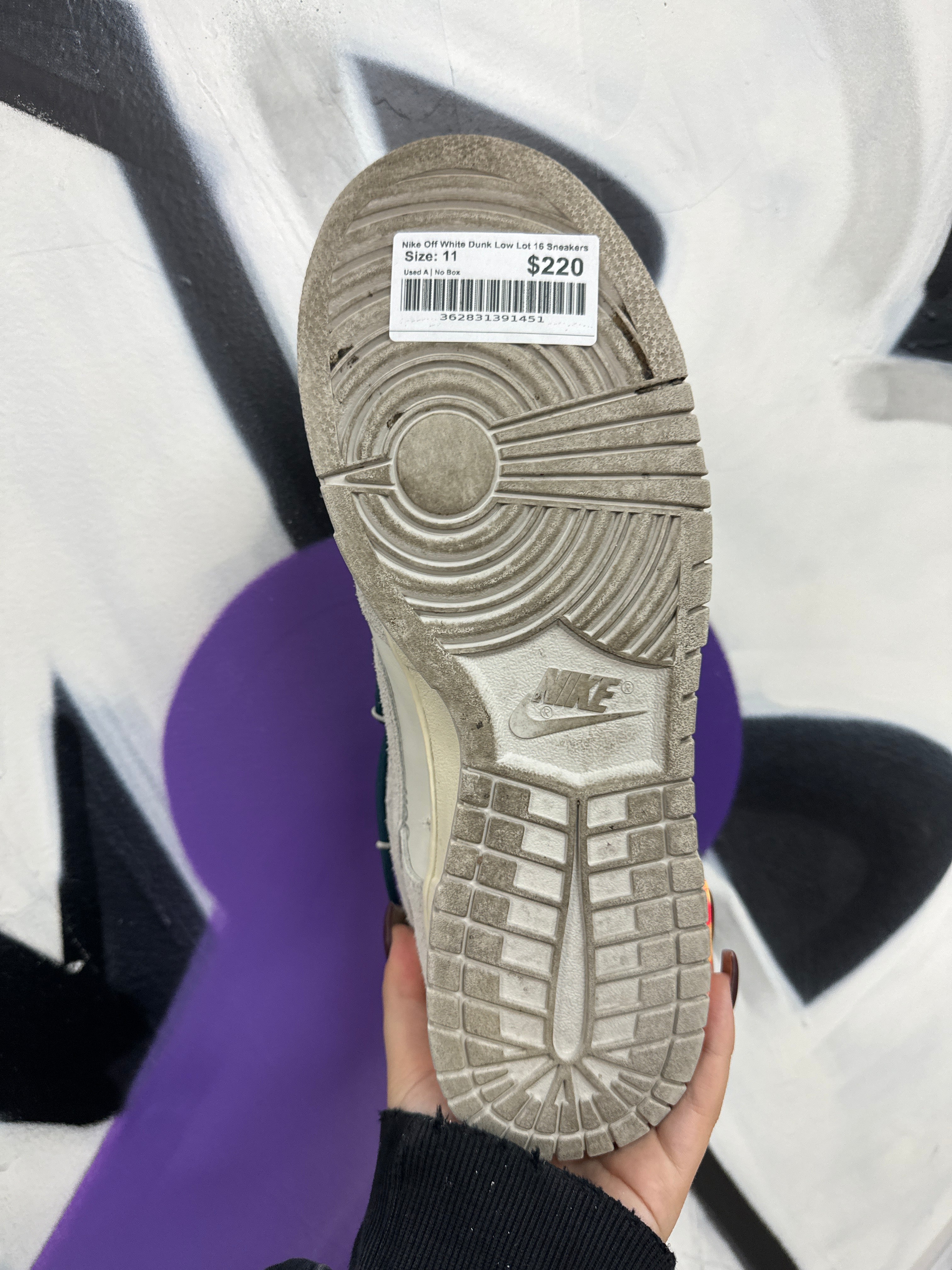 Nike Off White Dunk Low Lot 16 Sneakers