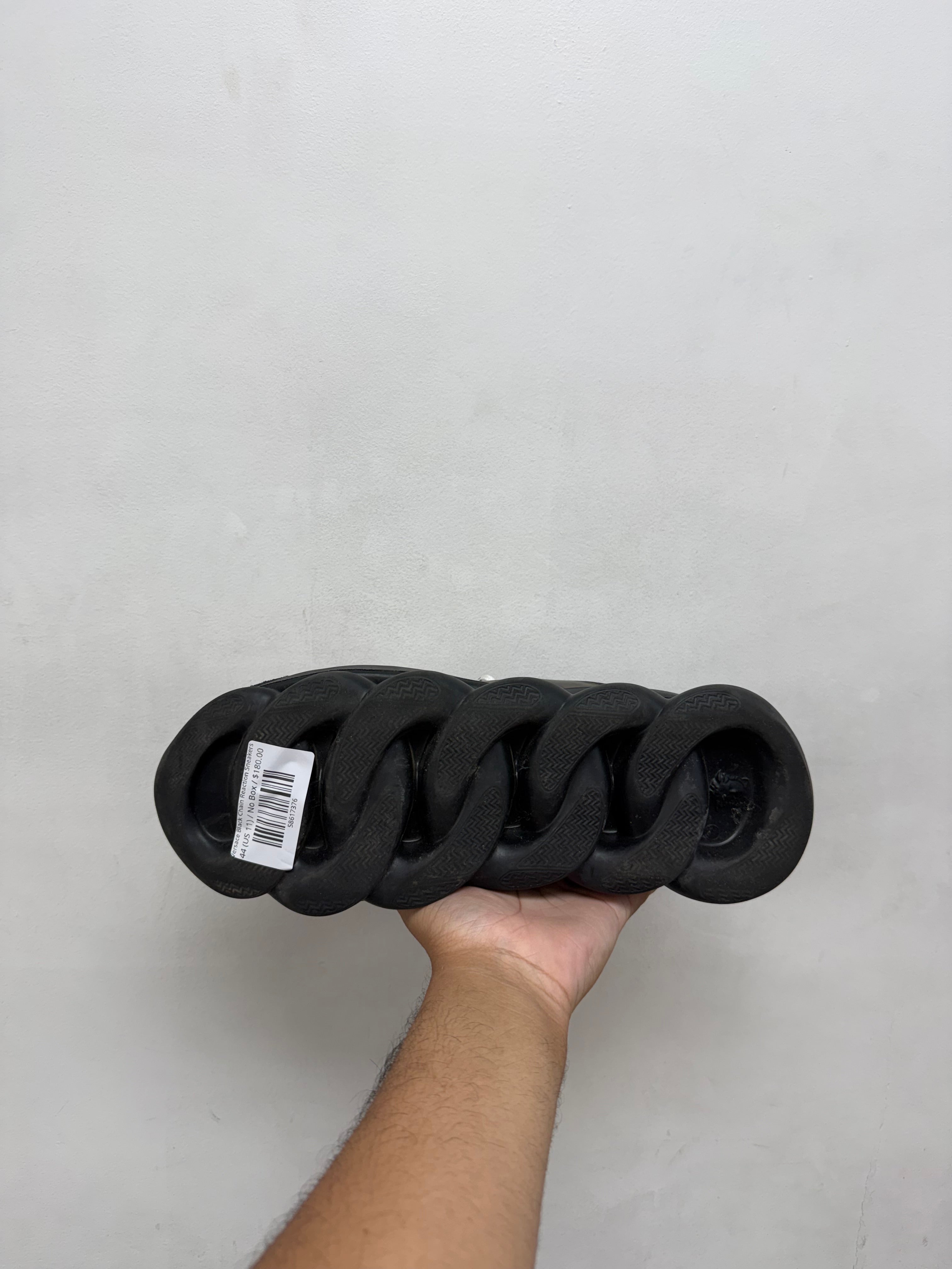 Versace Black Chain Reaction Sneakers