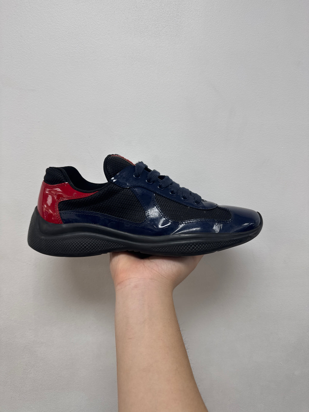 Prada Navy Red Cups (Flawed) Sneakers