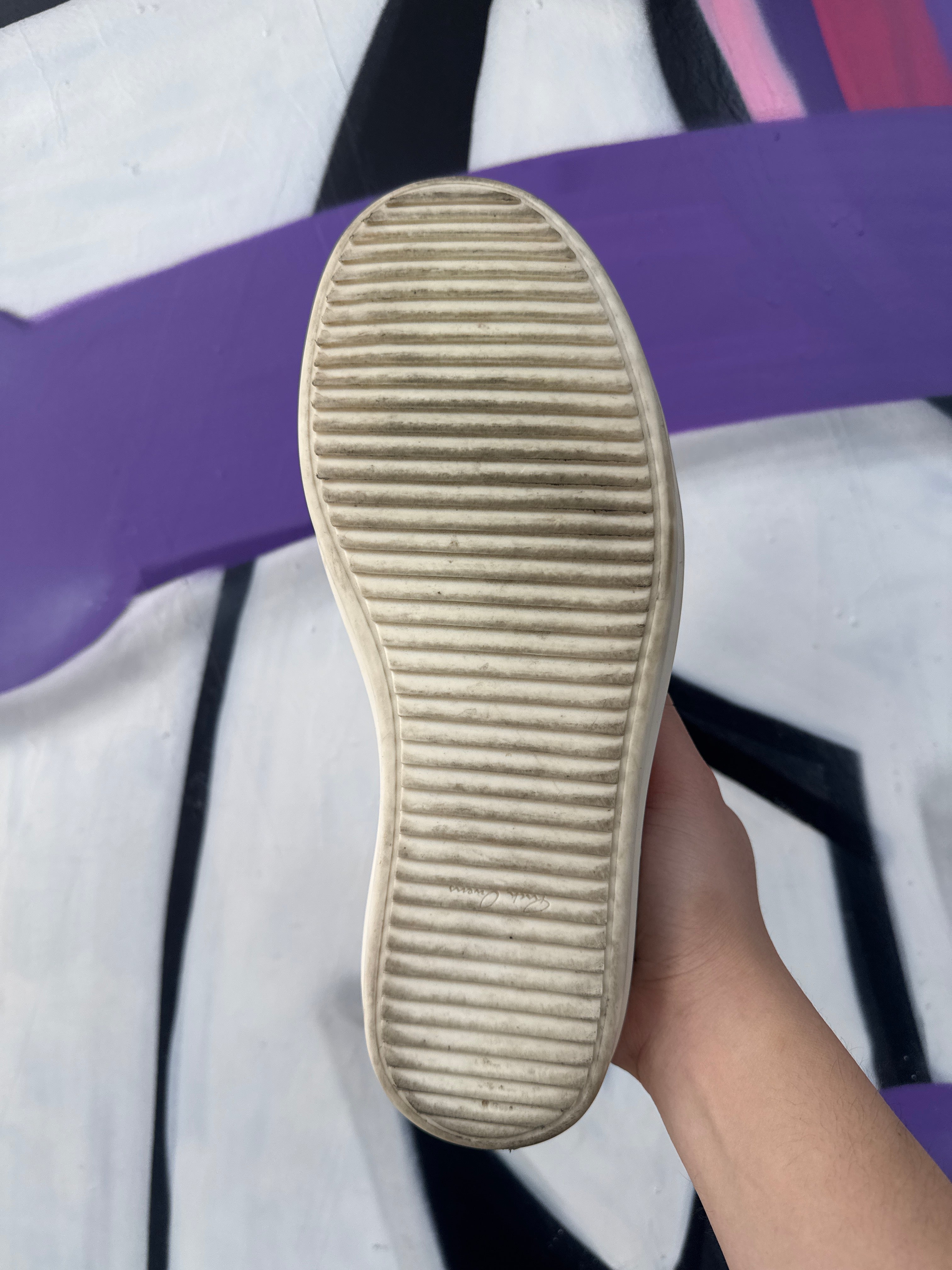 Rick Owens Orange Pearl Milk Vintage Mainline Sneakers