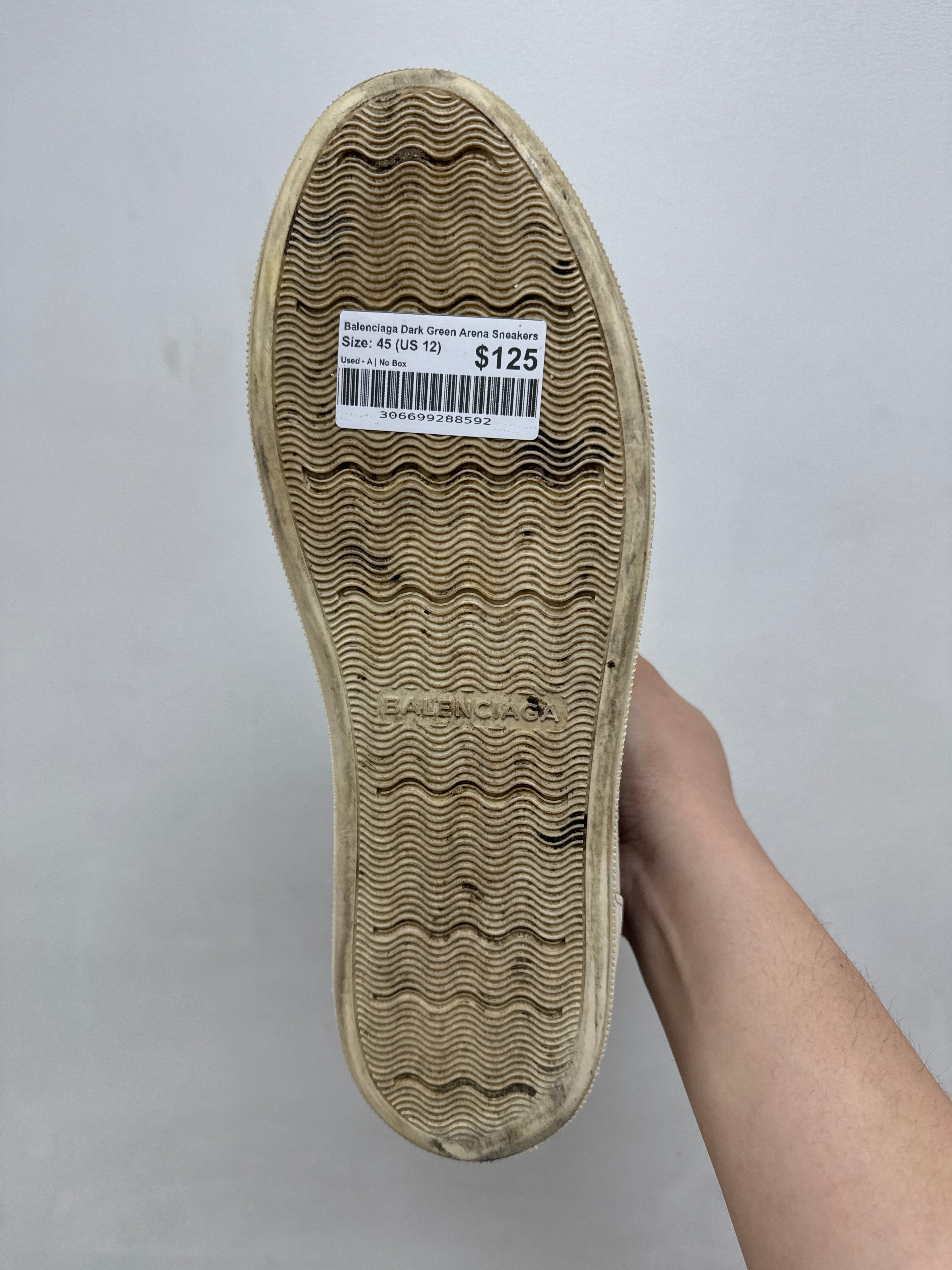 Balenciaga Dark Green Arena Sneakers