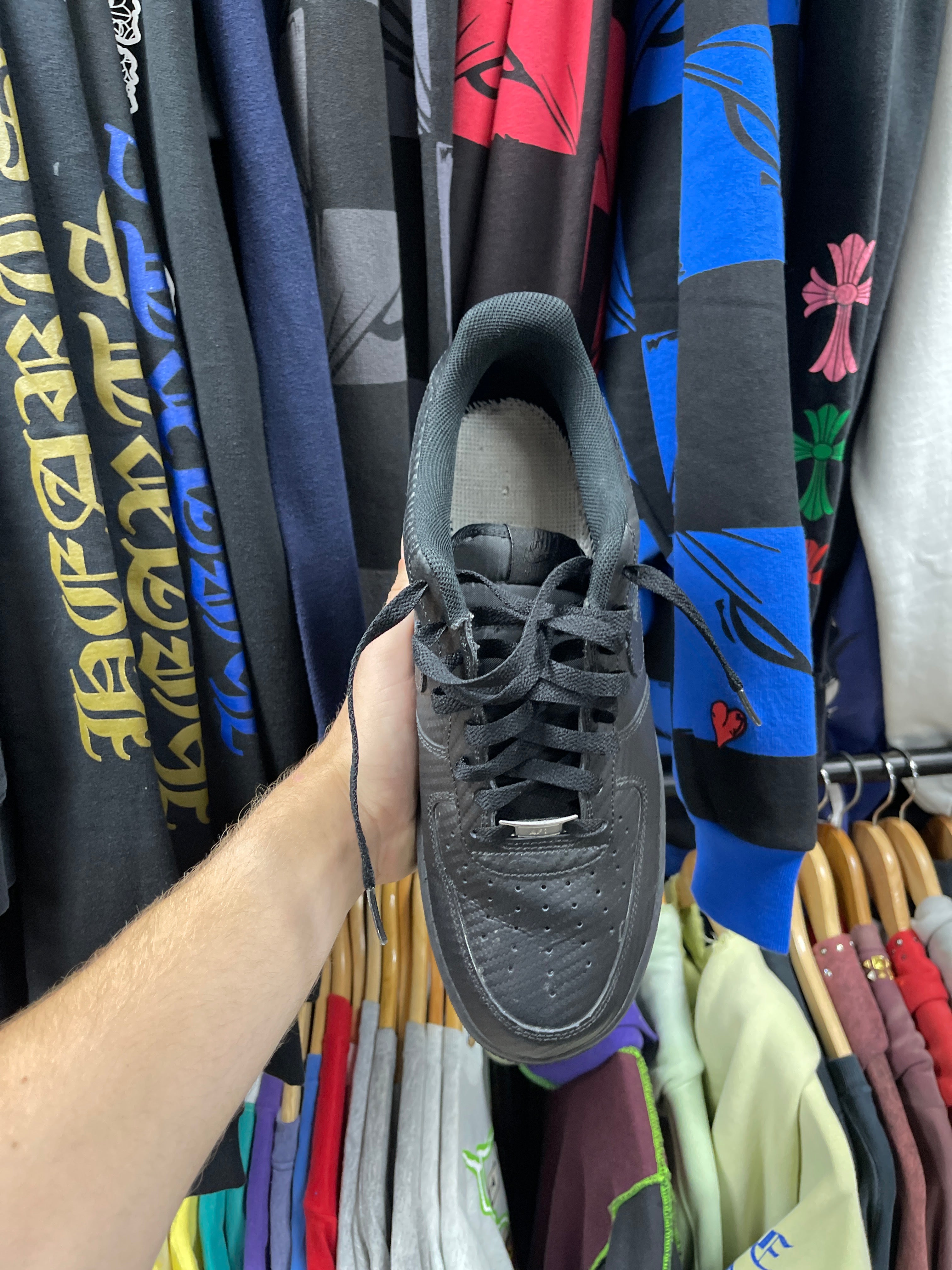 Nike Black Carbon Fiber AF1 Sneakers