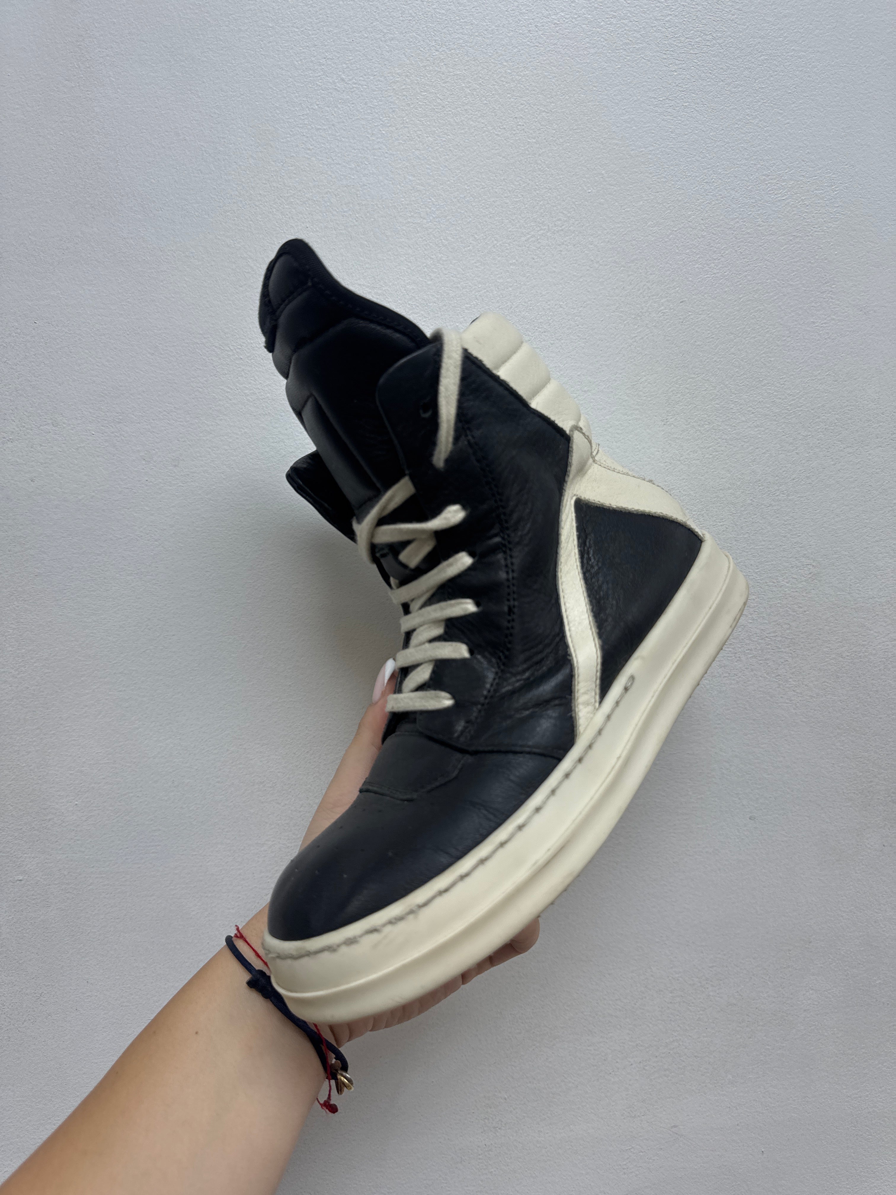 Rick Owens Geobasket Black White Sneaker