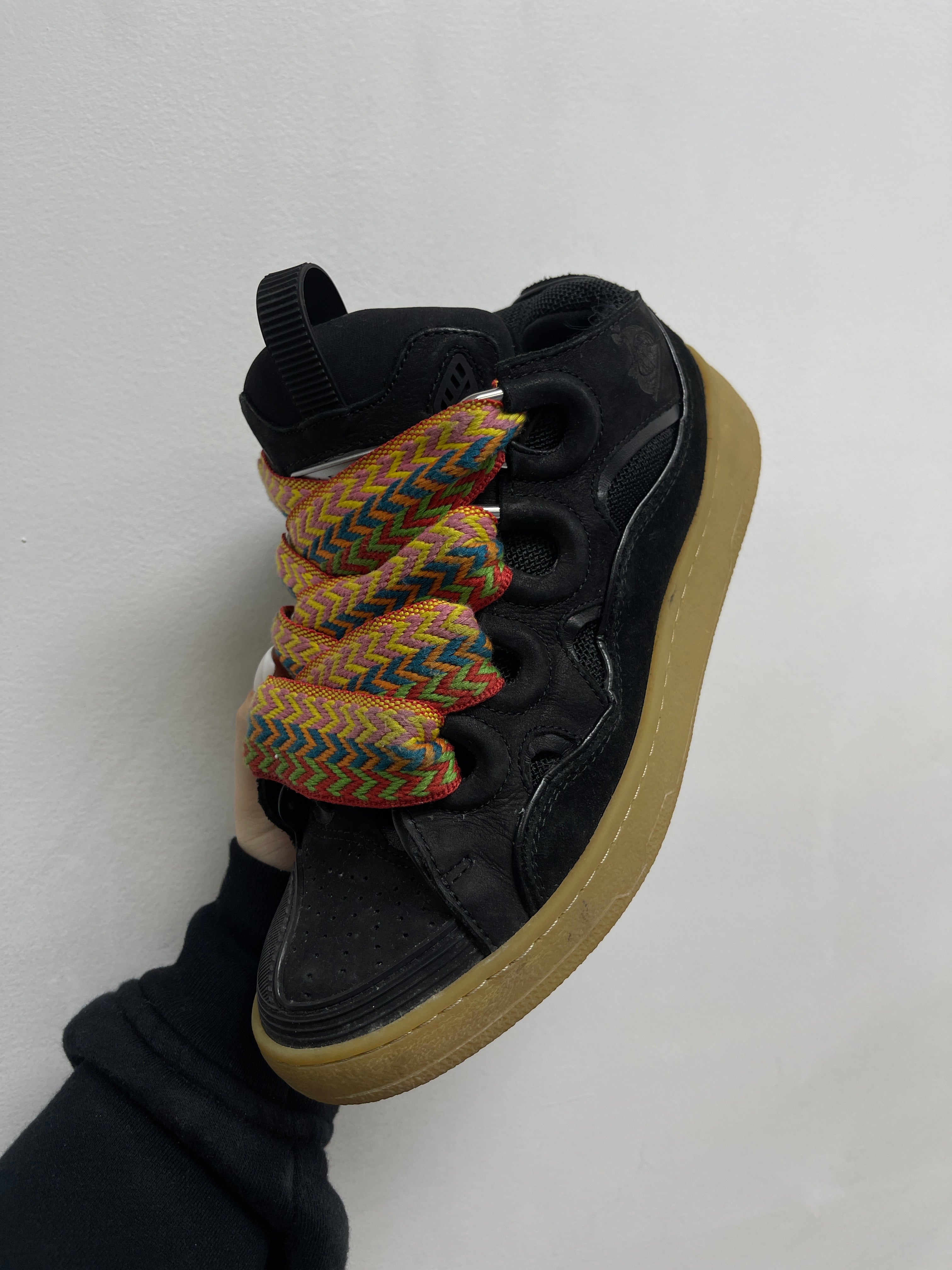 Lanvin Black Gum Curb Sneakers