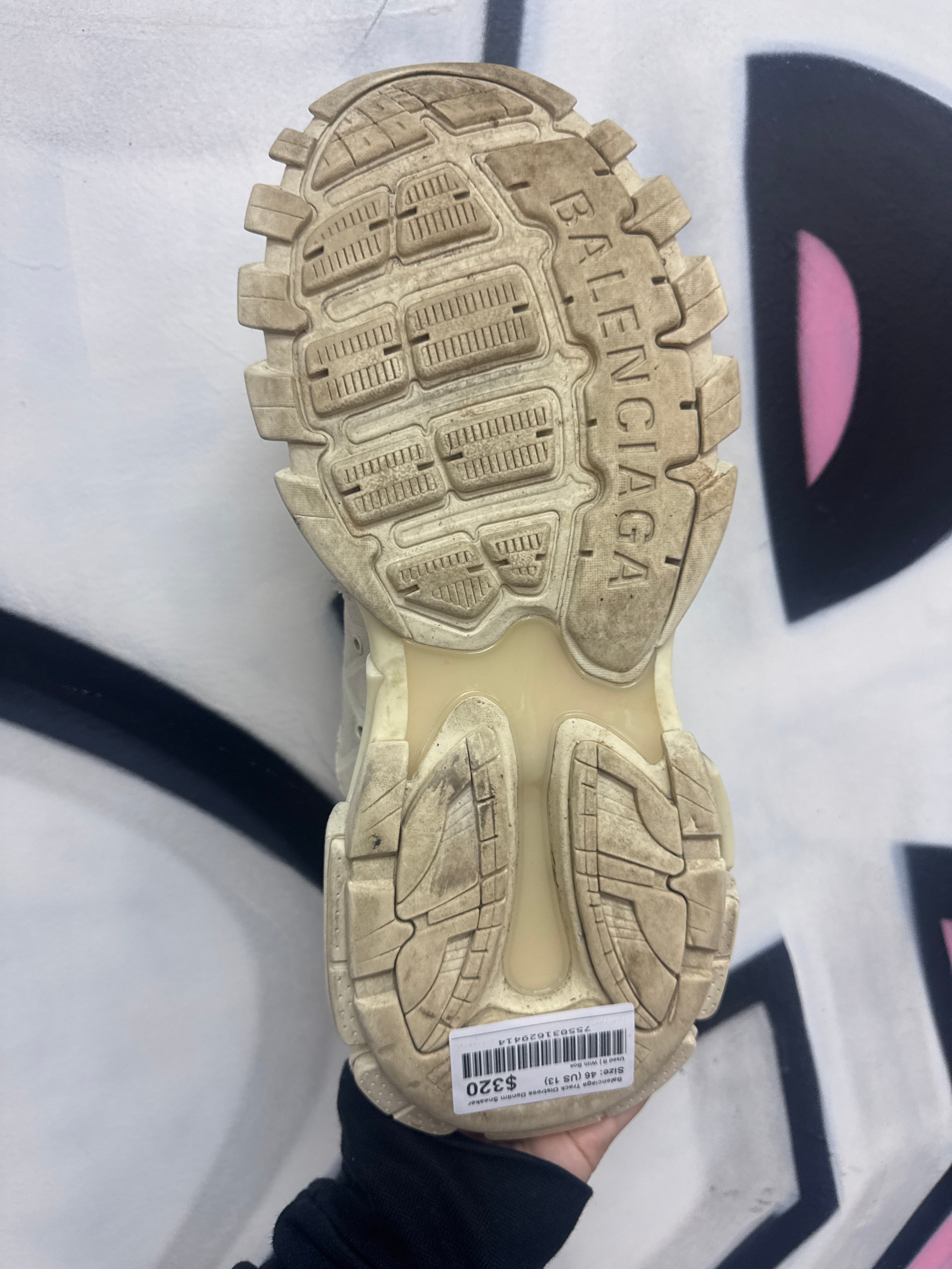 Balenciaga Track Distress Deniim Sneaker