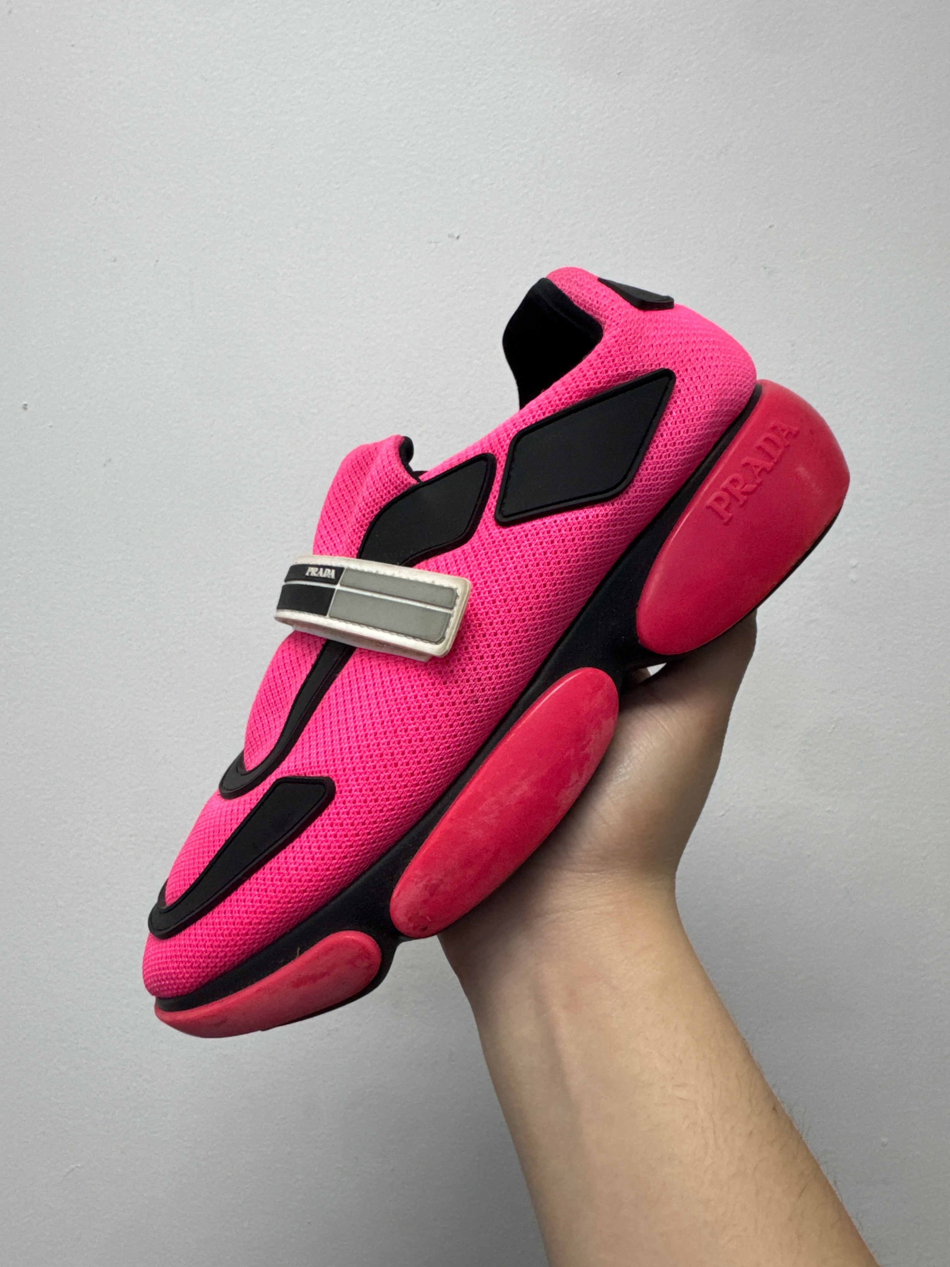 Prada Hot Pink Strap (No Insoles) Sneakers