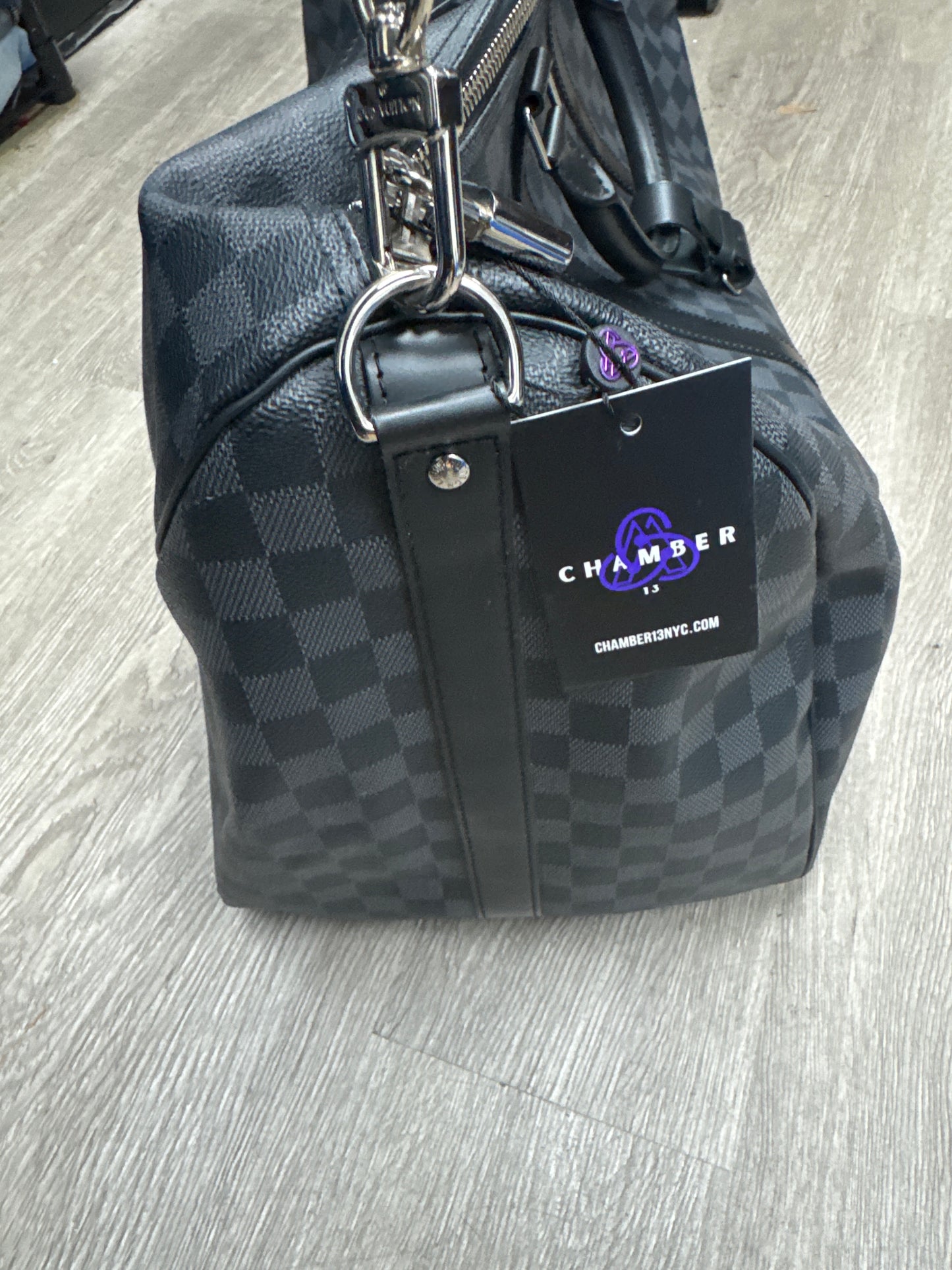 LV Black Damier Duffle Bag
