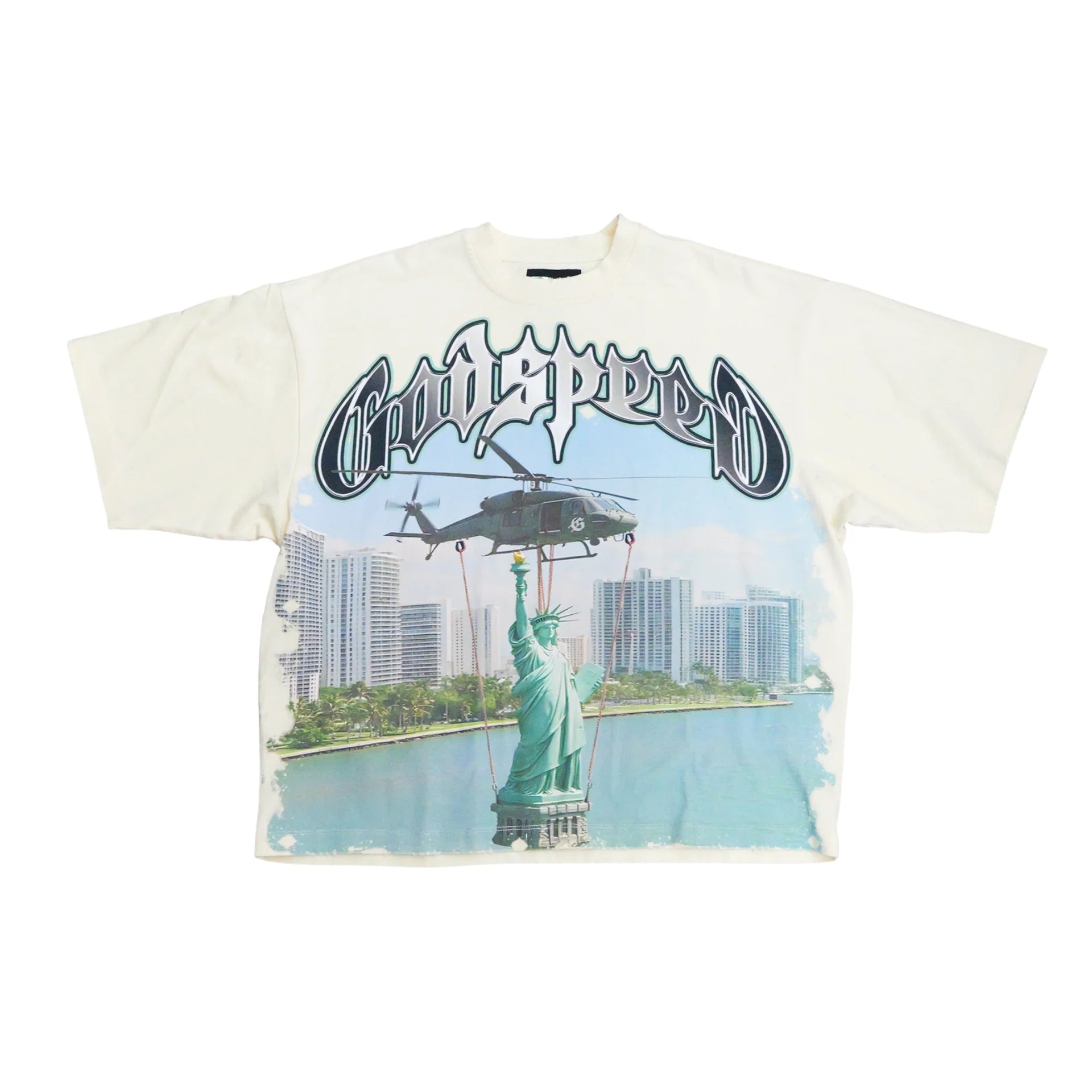 Godspeed 'JFK To MIA' Bone Tee