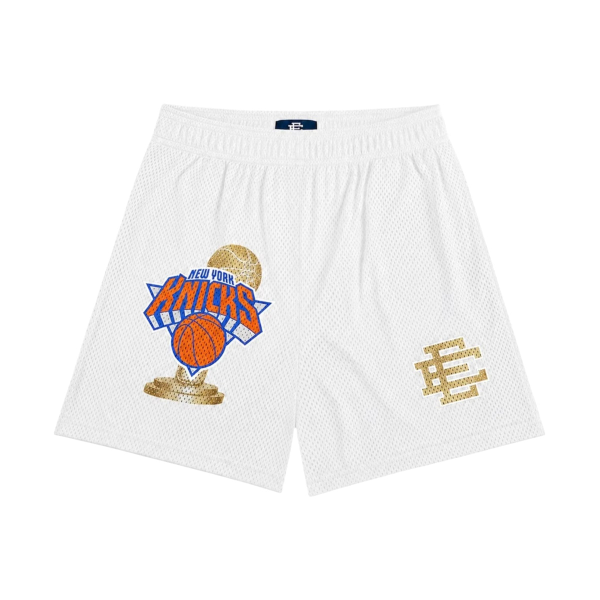 Eric Emanuel 'Championship Knicks' White & Gold Shorts