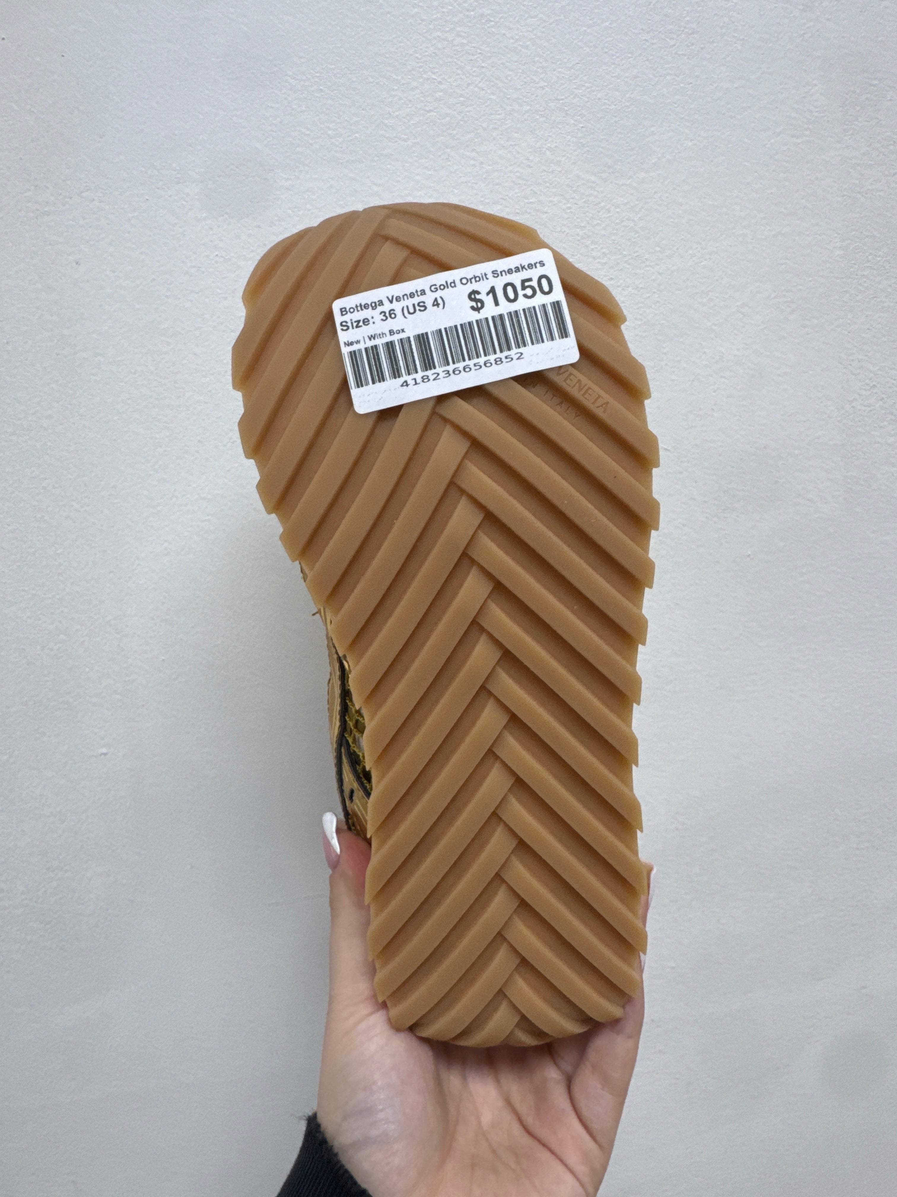 Bottega Veneta Gold Orbit Sneakers