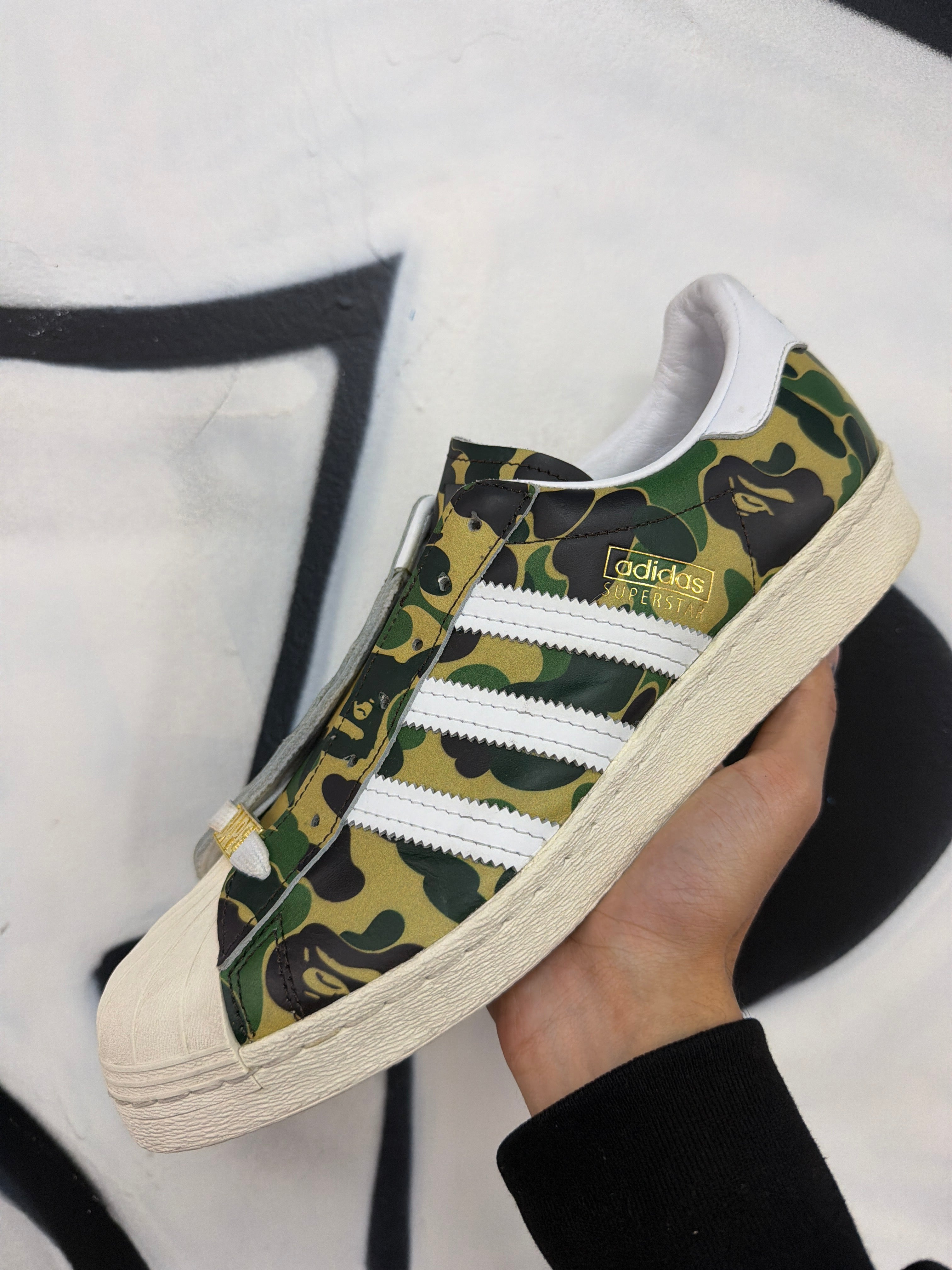 Bape Green Camo Bapesta Sneakers